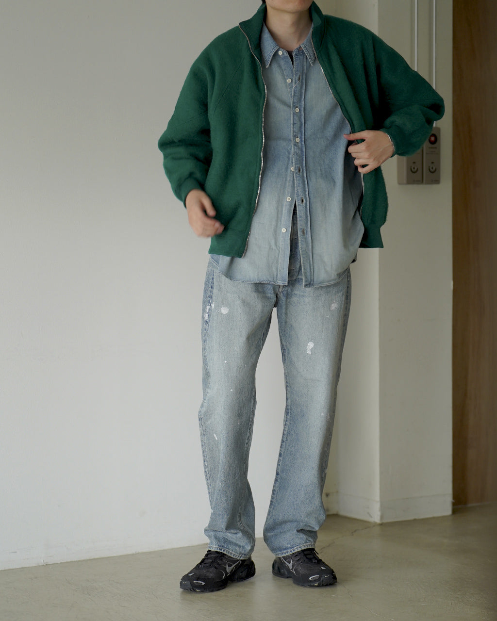 Pe/Alpaca Fleece Track Jacket BHS24F029F26PeAp