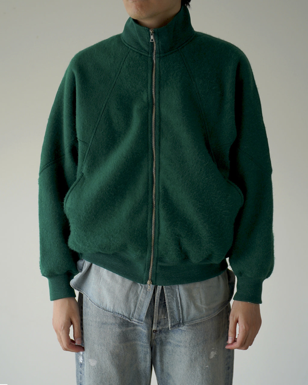 Pe/Alpaca Fleece Track Jacket BHS24F029F26PeAp