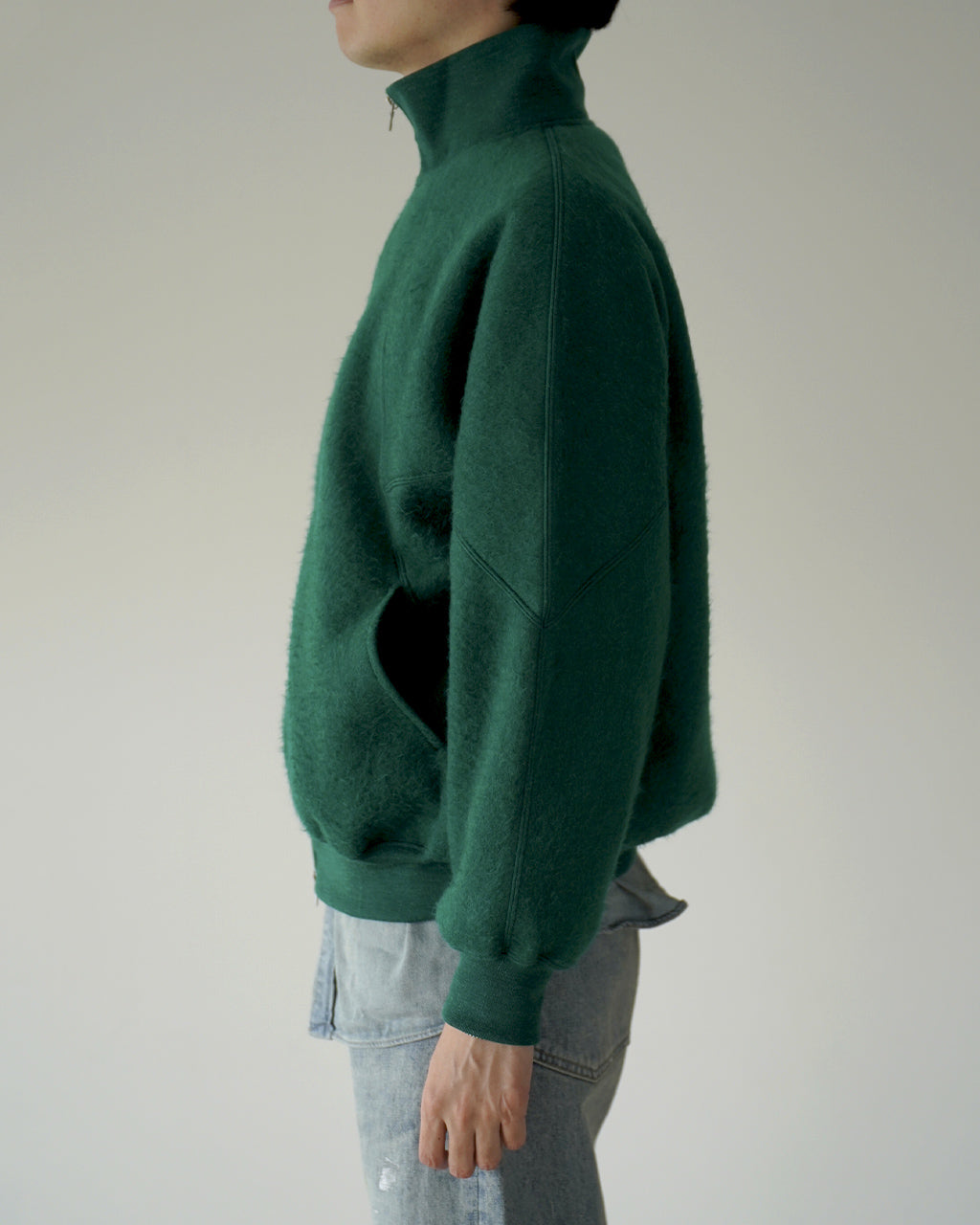 Pe/Alpaca Fleece Track Jacket BHS24F029F26PeAp