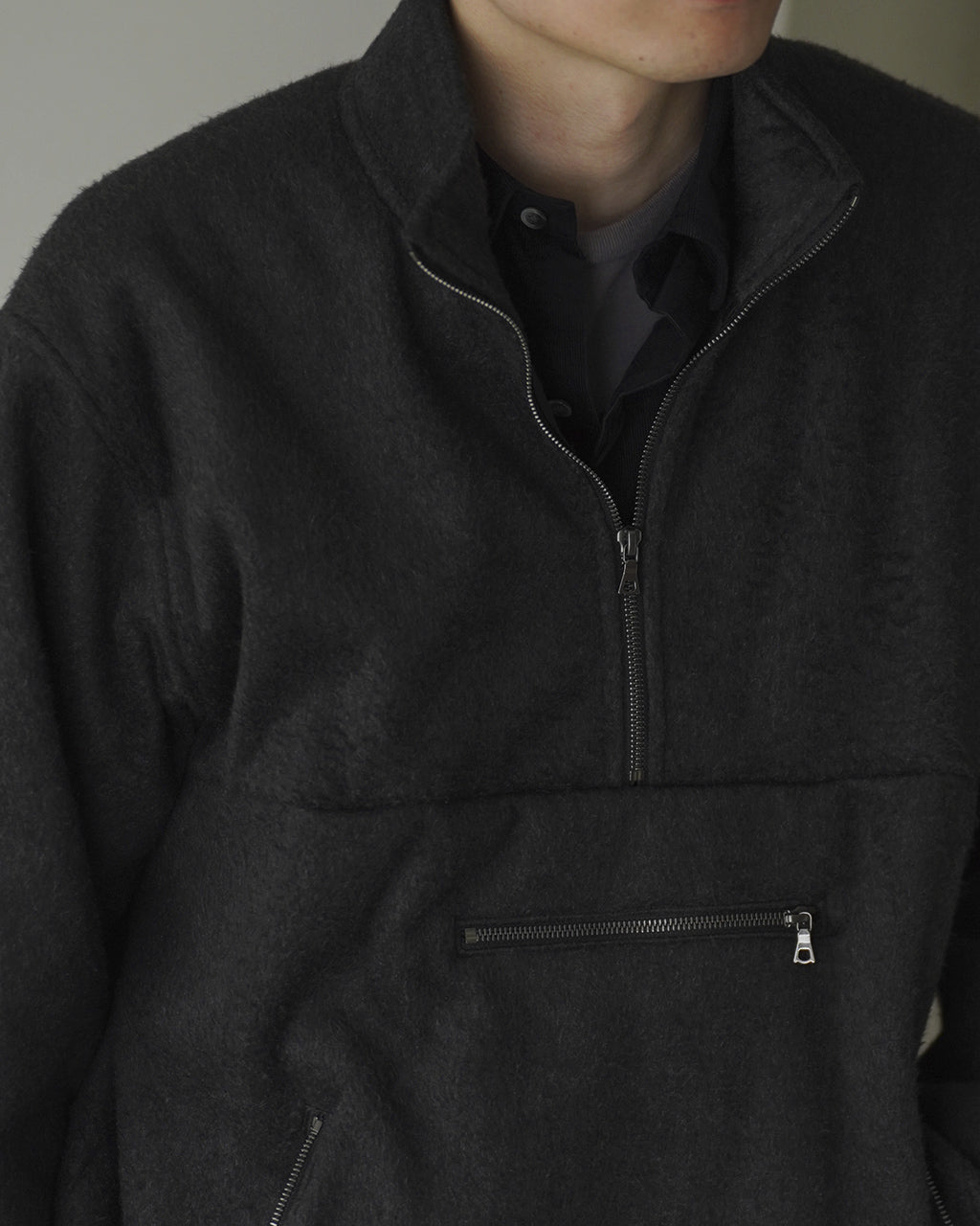Pe/Silk Fleece Harf-zip P/O BHS26F032