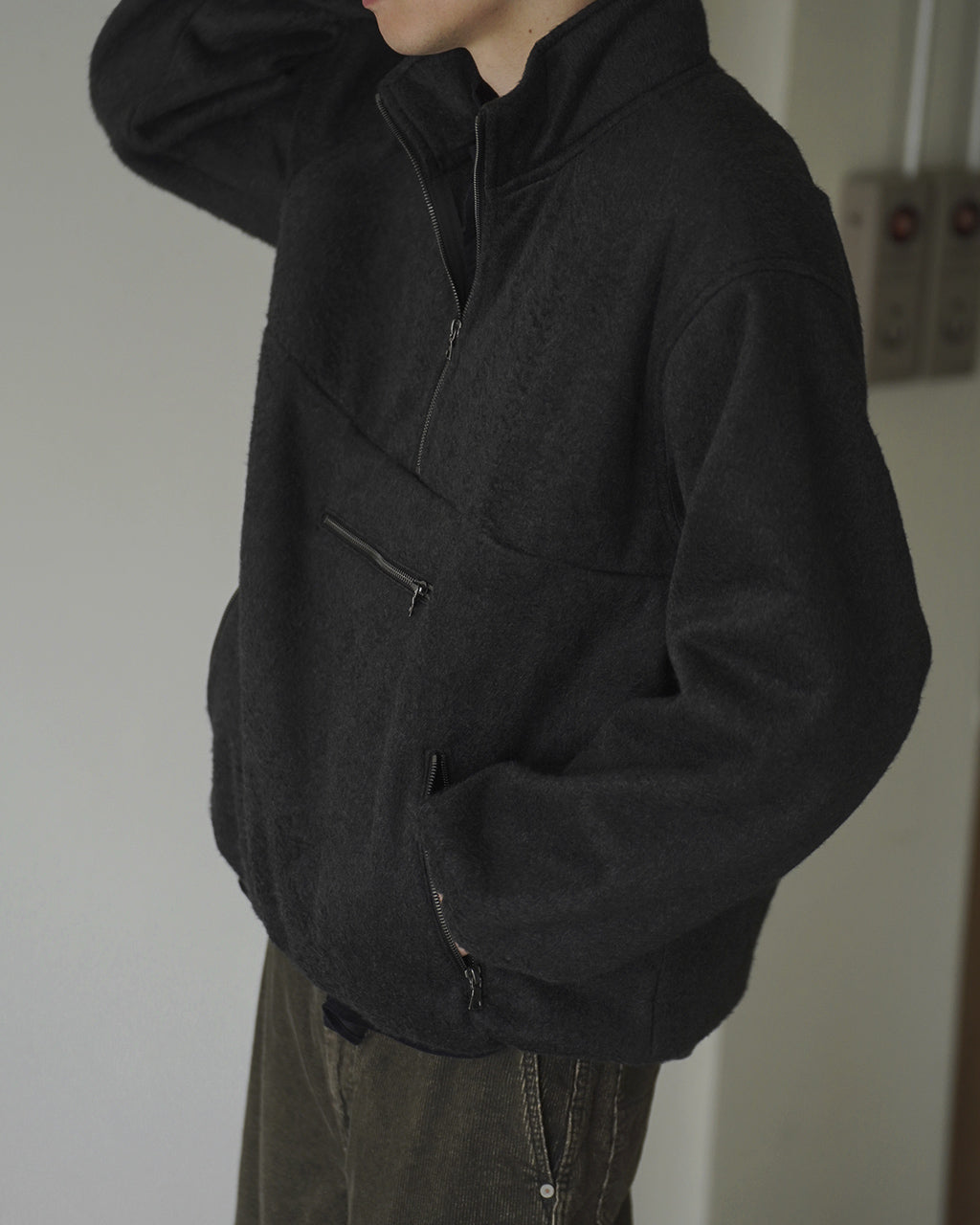 Pe/Silk Fleece Harf-zip P/O BHS26F032