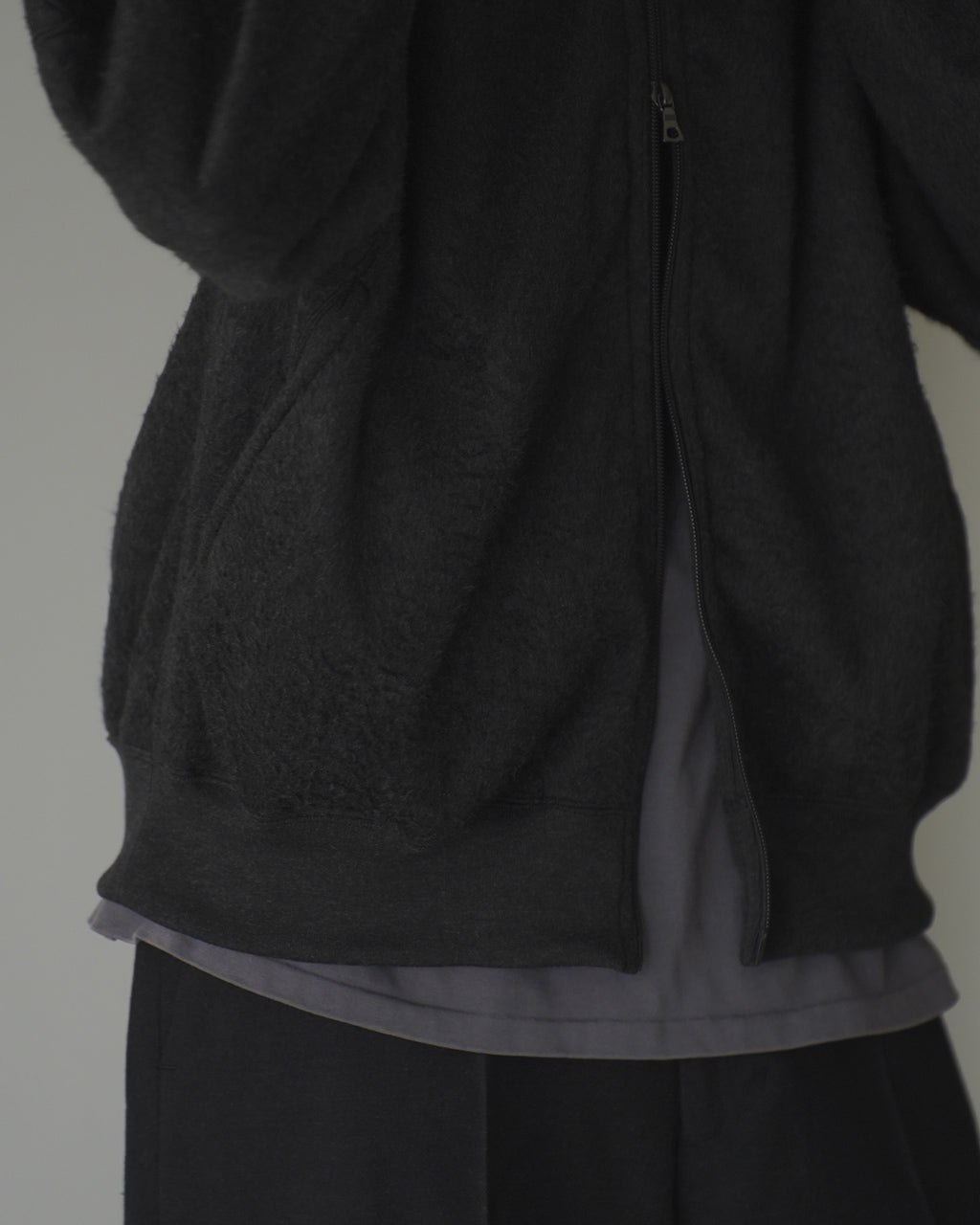 Pe/Silk Fleece Track Jacket BHS24F029F26