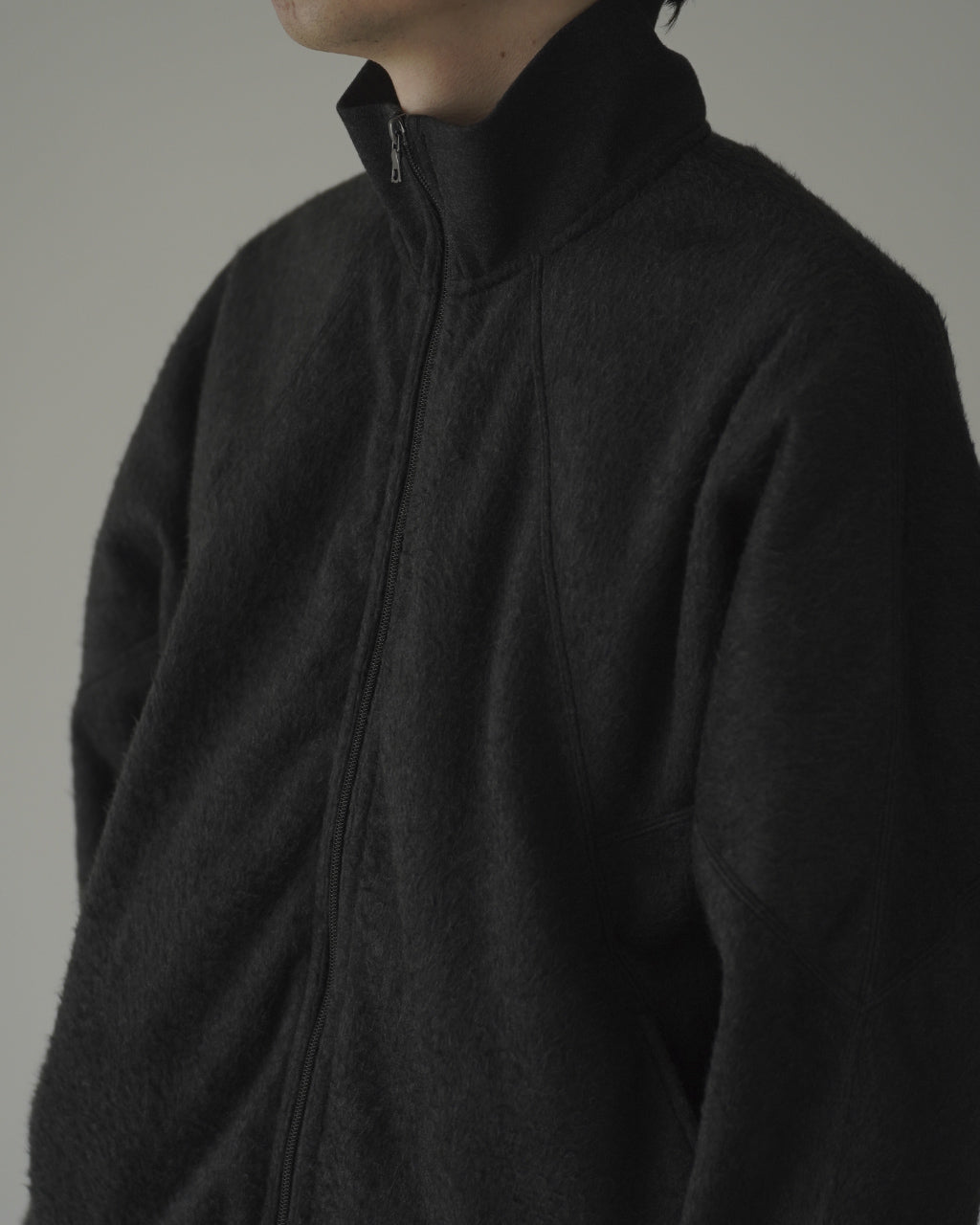 Pe/Silk Fleece Track Jacket BHS24F029F26