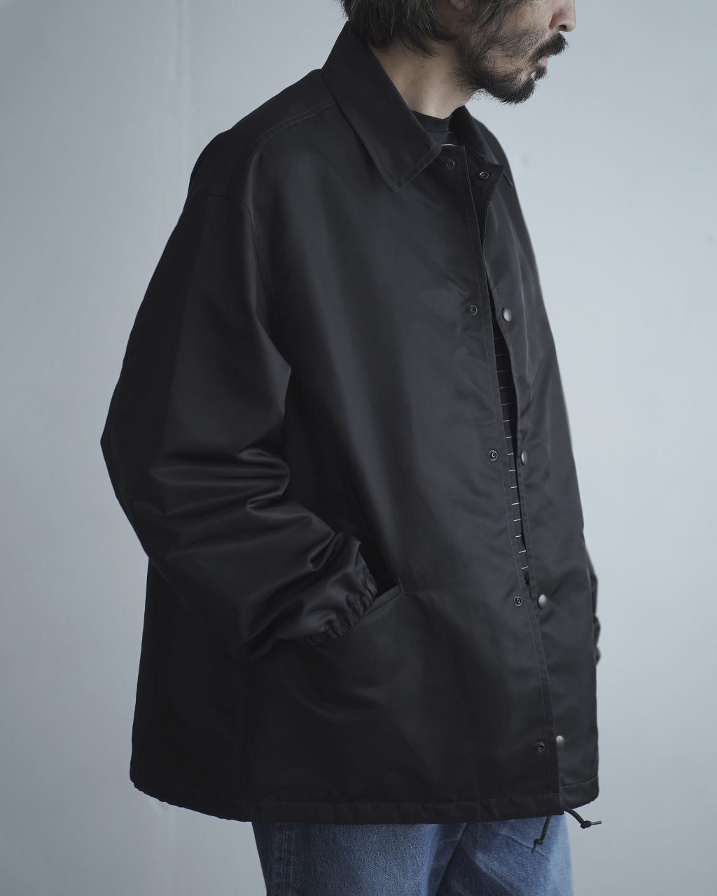 Washed Nylon Coach Jacket FW bROOTS26F10