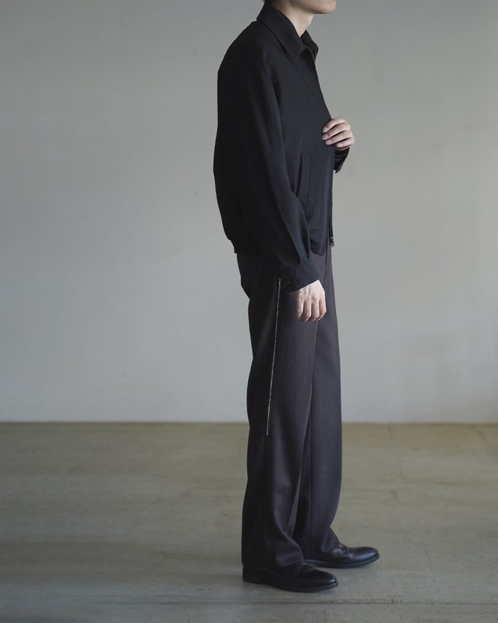 Washed Wool Silk Sports Jacket BHS26F020