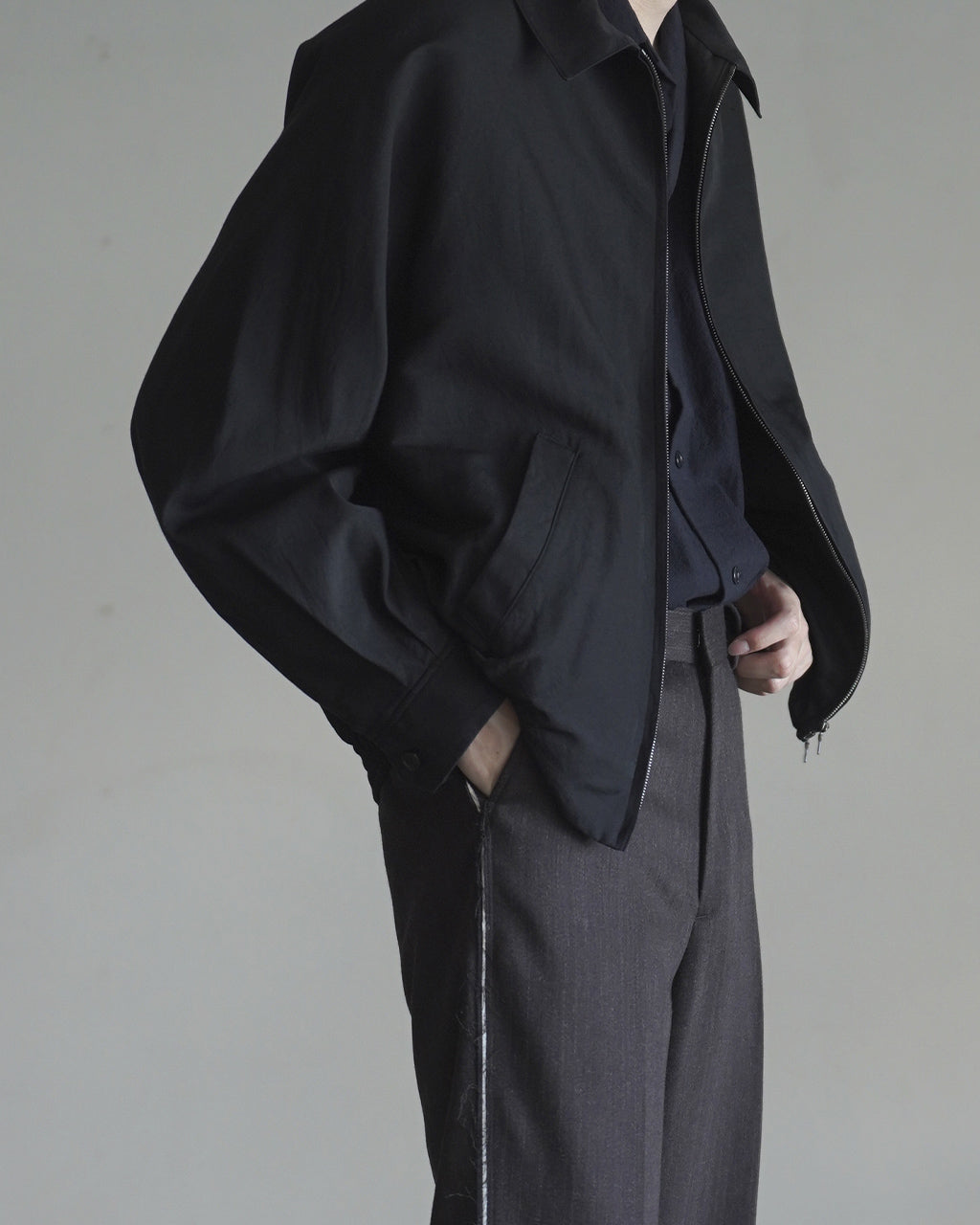 Washed Wool Silk Sports Jacket BHS26F020