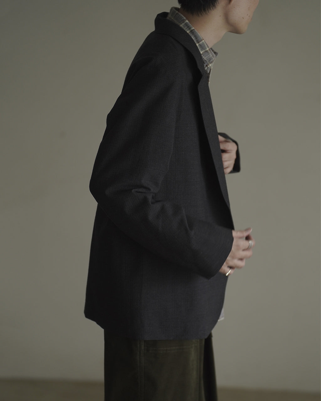 Wool Ramie Mohair Cardigan Jacket BHS26F028