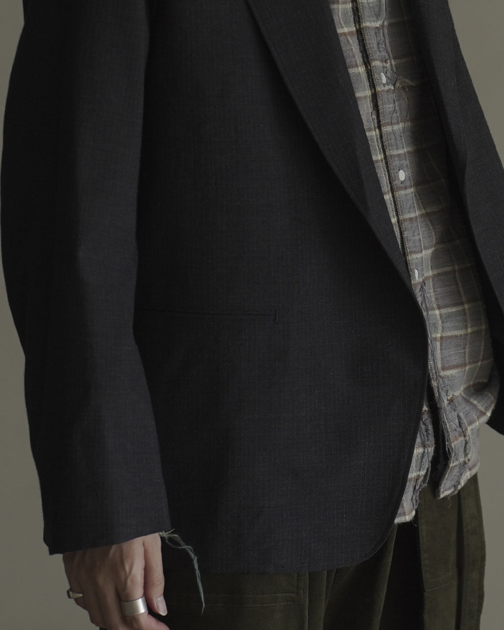 Wool Ramie Mohair Cardigan Jacket BHS26F028
