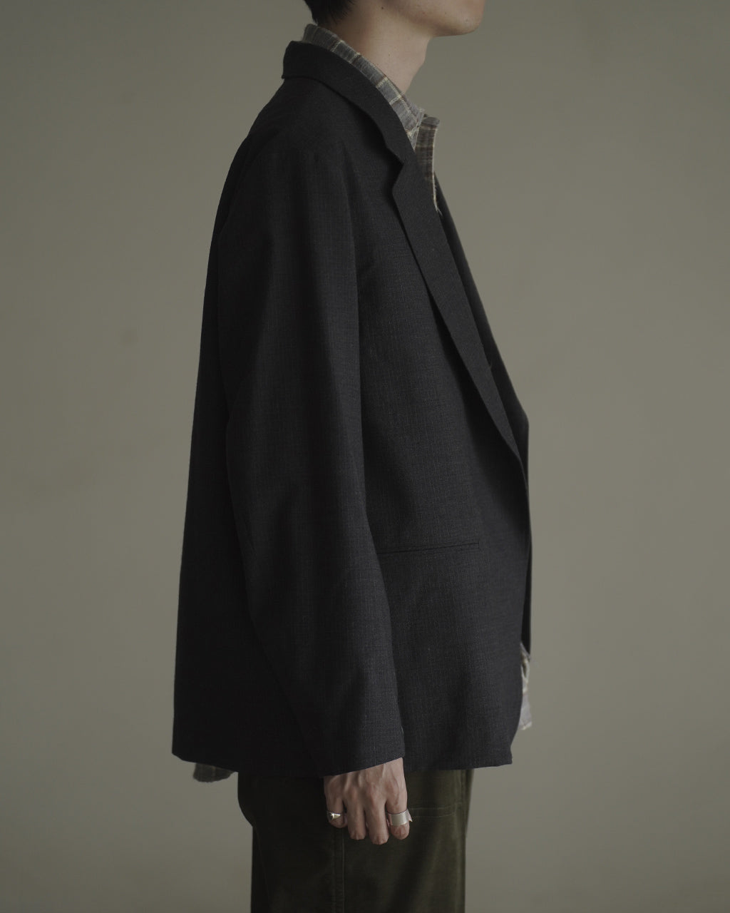 Wool Ramie Mohair Cardigan Jacket BHS26F028