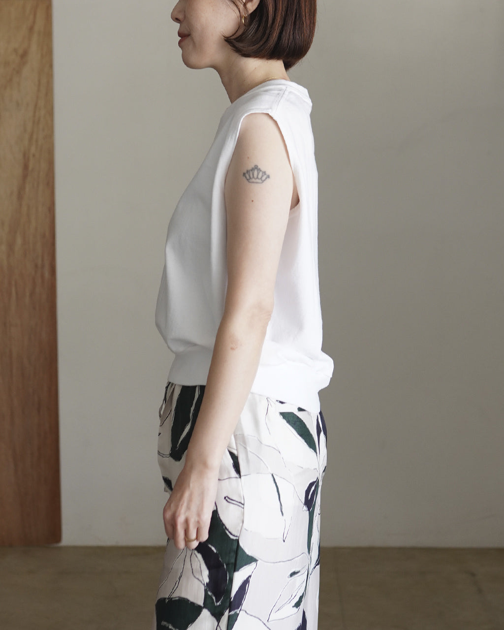 blurhms ROOTSTOCK Classic Hem Rib Sleeveless ノースリーブTシャツ コットン｜Crouka(クローカ)