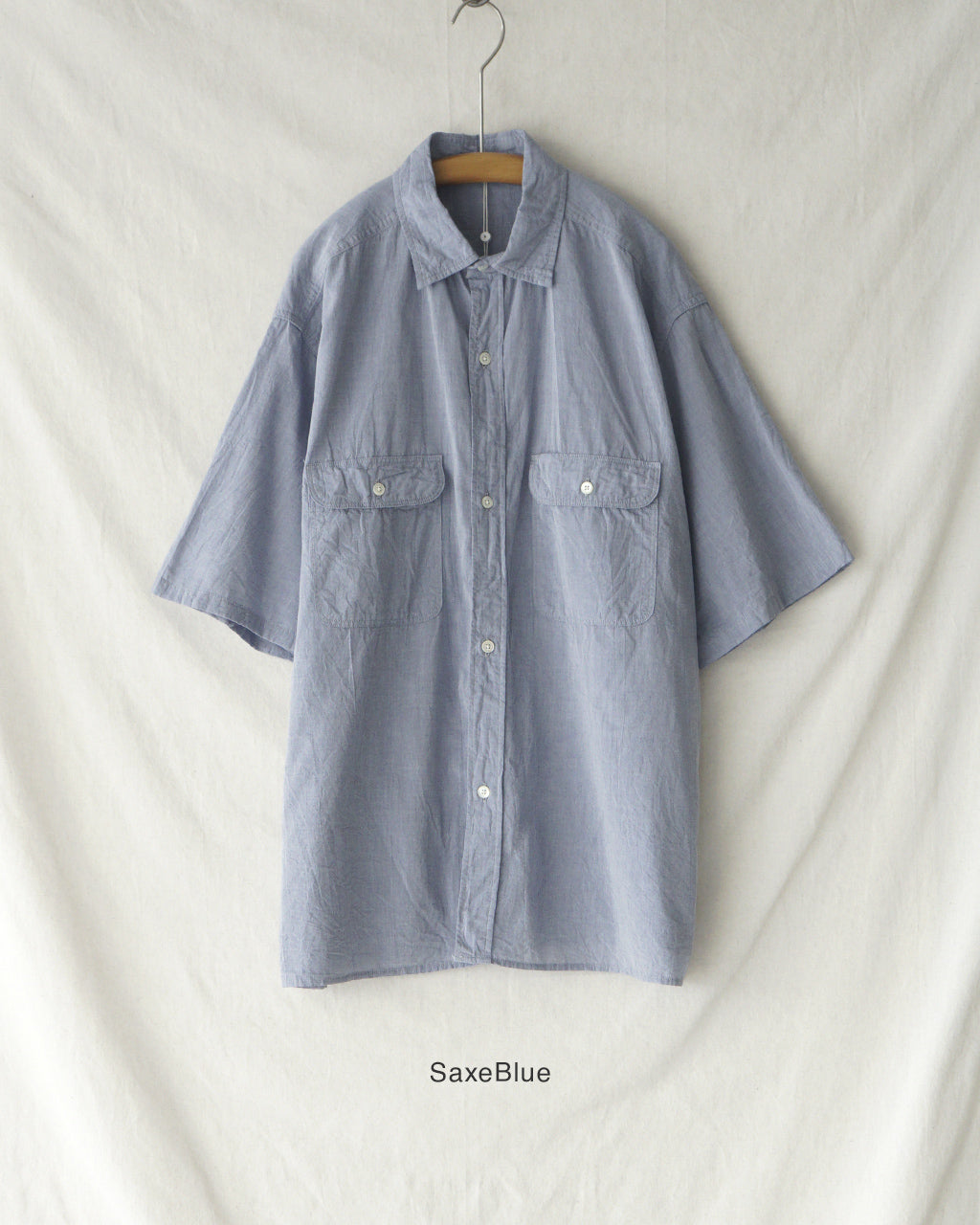 blurhms ROOTSTOCK Hard Twist Chambray Work Shirt S/S シャンブレー 半袖 ワークシャツ｜Crouka(クローカ)