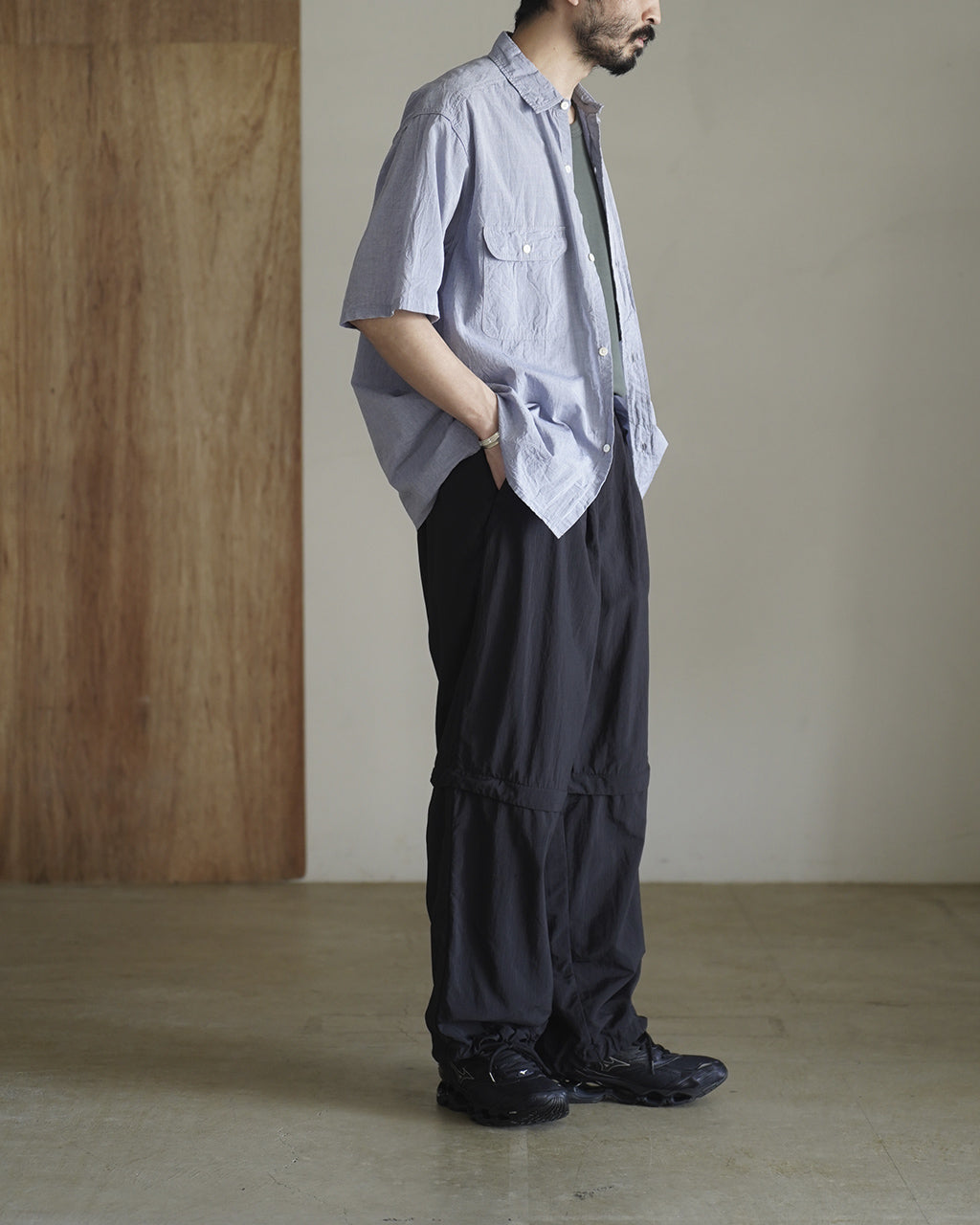blurhms ROOTSTOCK Hard Twist Chambray Work Shirt S/S シャンブレー 半袖 ワークシャツ｜Crouka(クローカ)