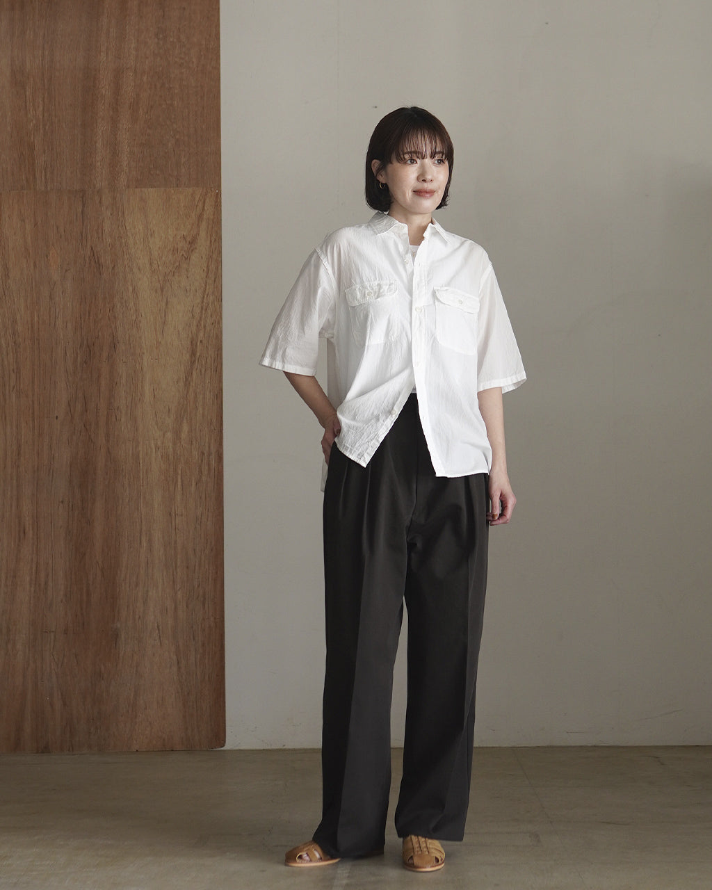 blurhms ROOTSTOCK Hard Twist Chambray Work Shirt S/S シャンブレー 半袖 ワークシャツ｜Crouka(クローカ)