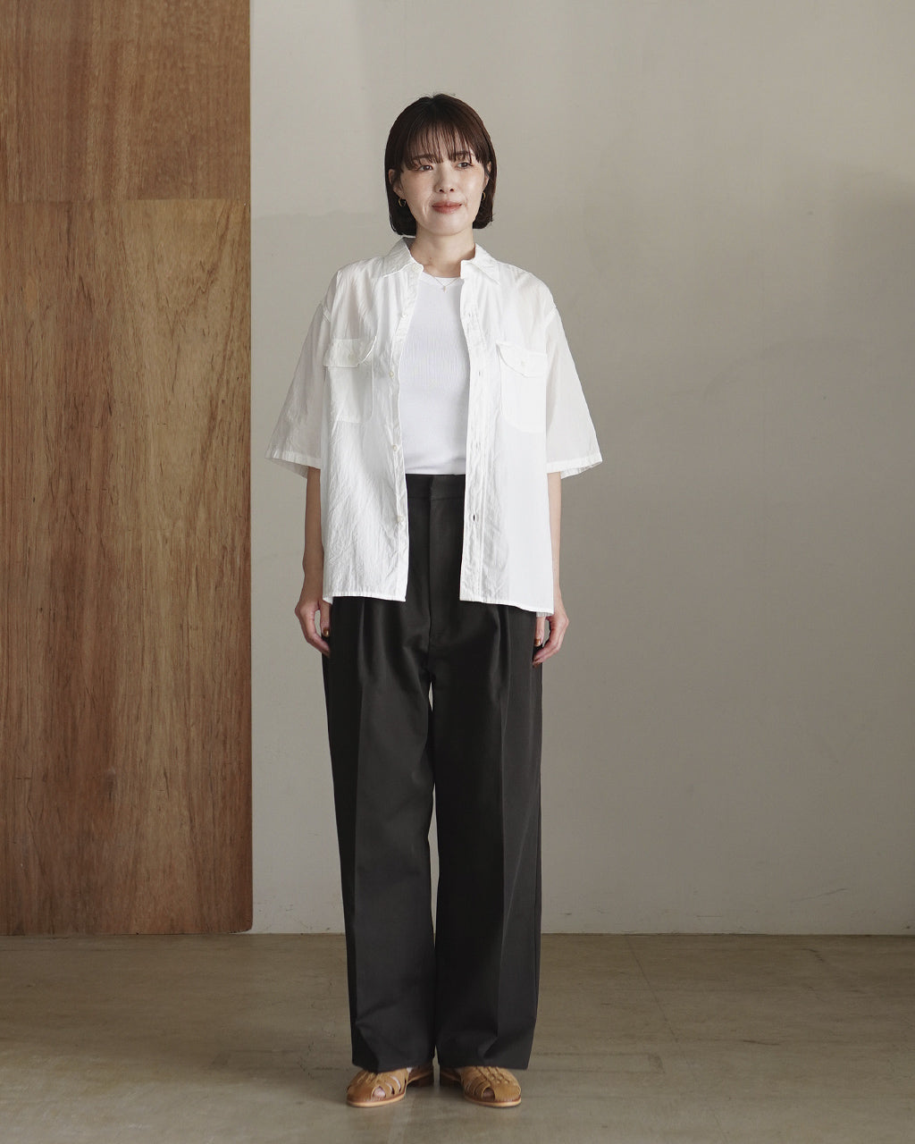 blurhms ROOTSTOCK Hard Twist Chambray Work Shirt S/S シャンブレー 半袖 ワークシャツ｜Crouka(クローカ)