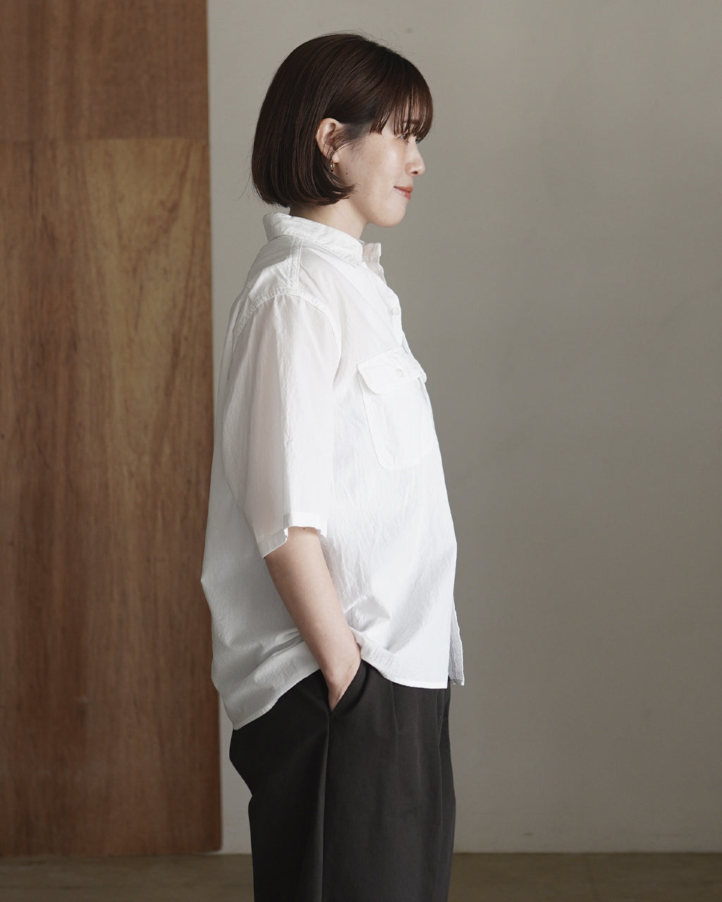 blurhms ROOTSTOCK Hard Twist Chambray Work Shirt S/S シャンブレー 半袖 ワークシャツ｜Crouka(クローカ)