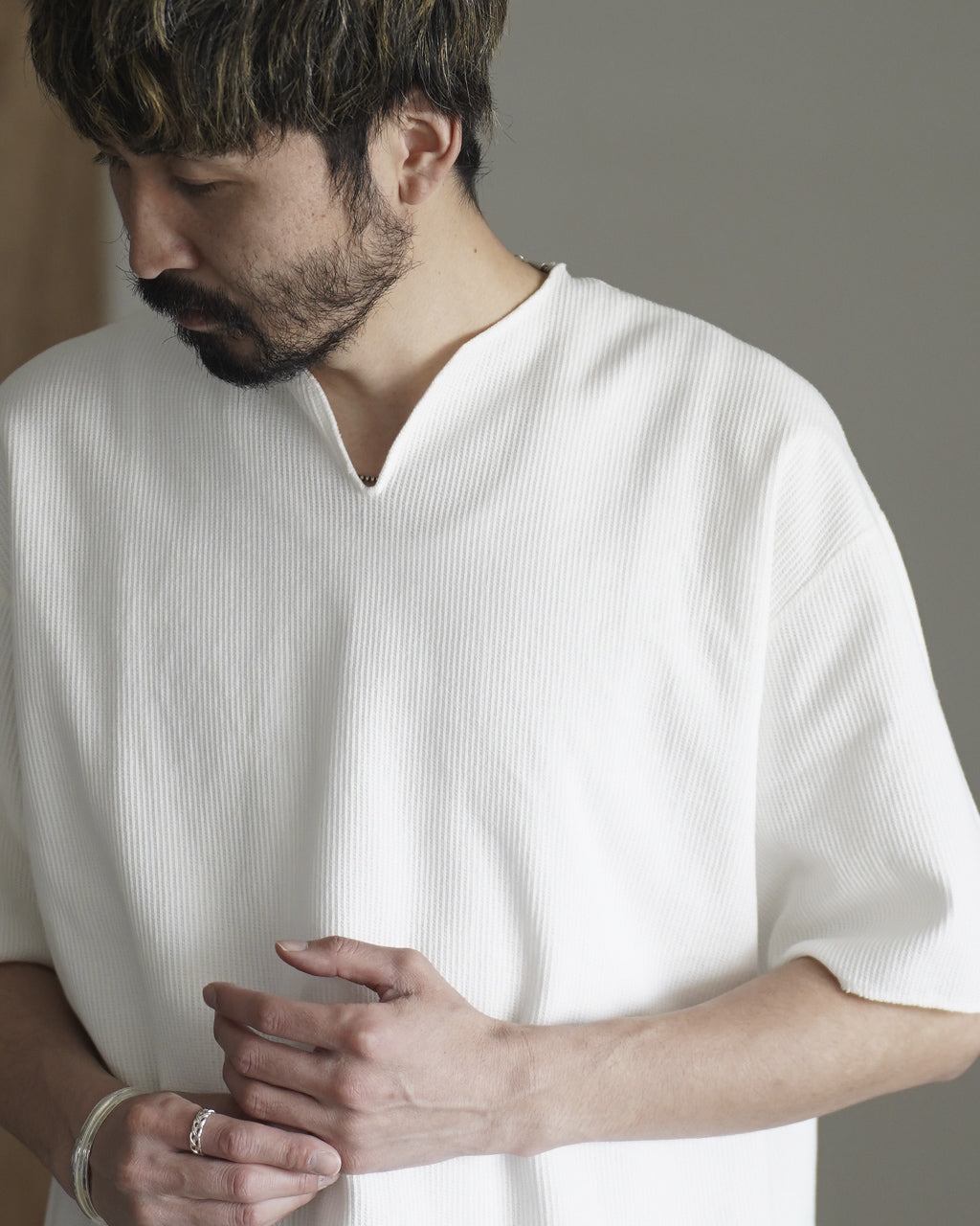 美品　blurhms ROOTSTOCK サーマルTシャツ　サイズ2 半袖 blurhms ROOTSTOCK ブラームス ルーツストック Rough&Smooth Thermal