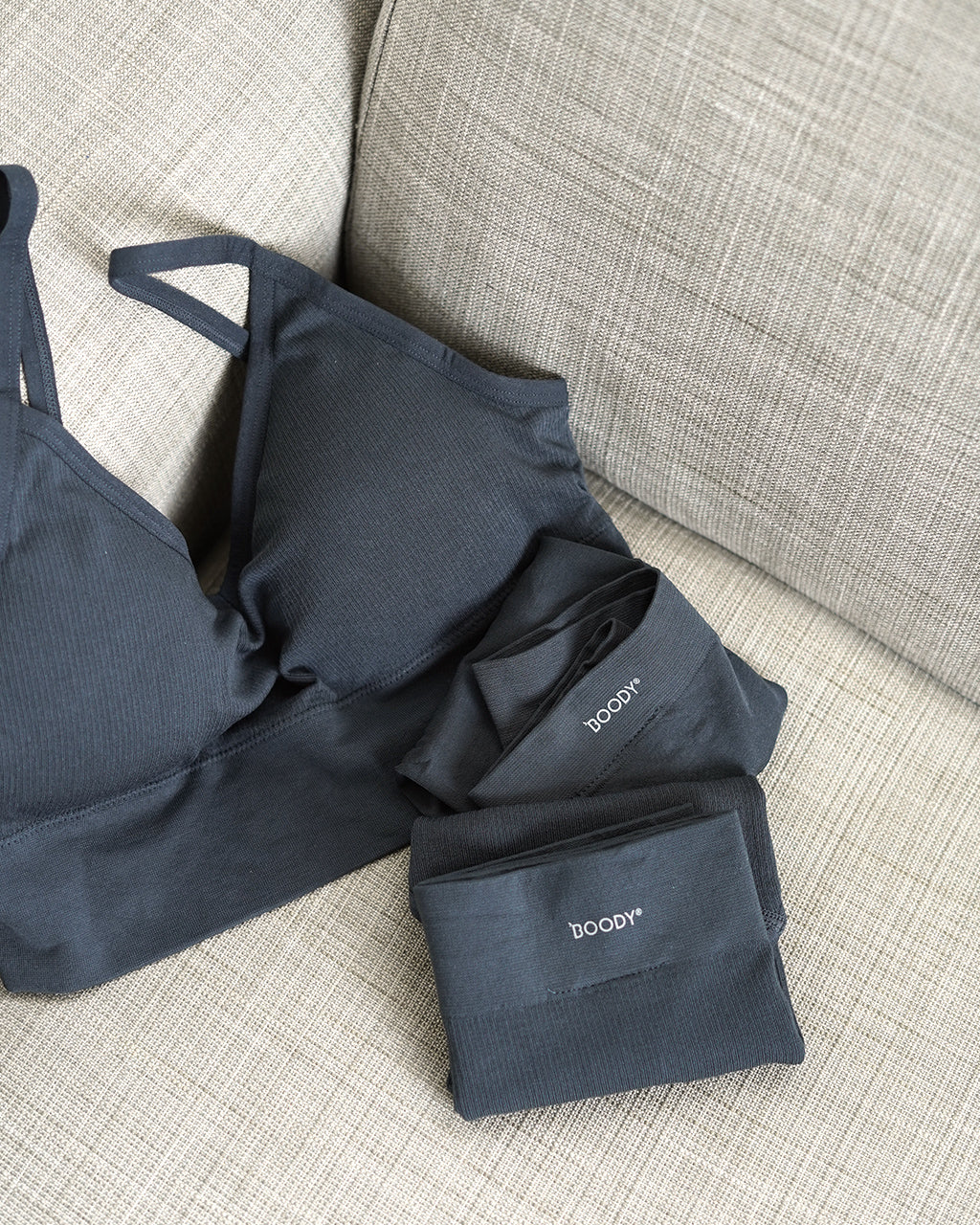 LYOLYTE Rib Low Back Bra×Full Boyleg Brief / LYOLYTE Rib Low Back Bra×High Leg Brief（選べる2点セット）