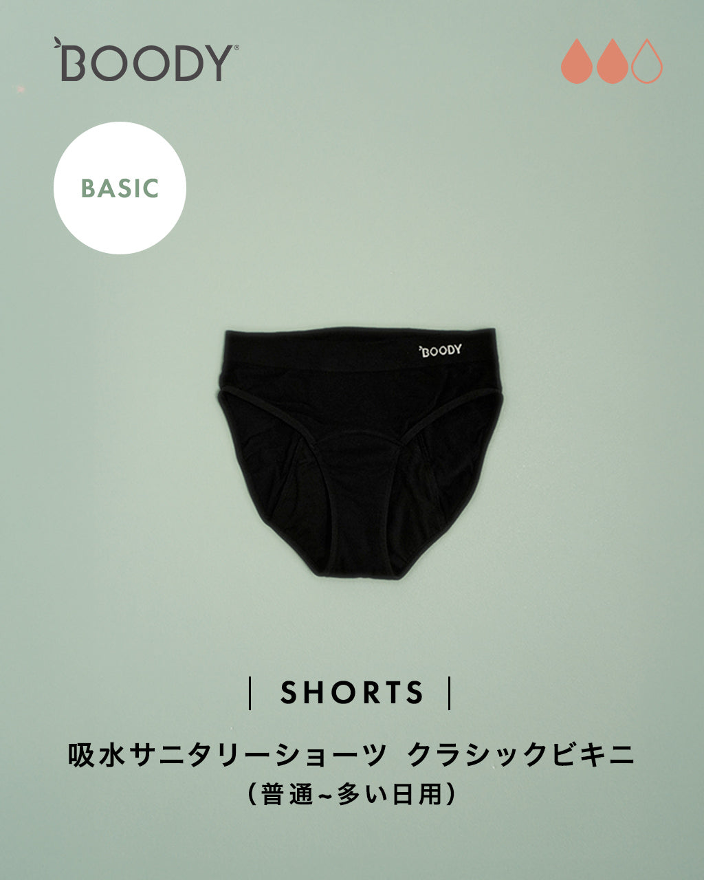 BOODY ブーディ 吸水サニタリーショーツ クラシックビキニ 普通～多い日用 ギフト