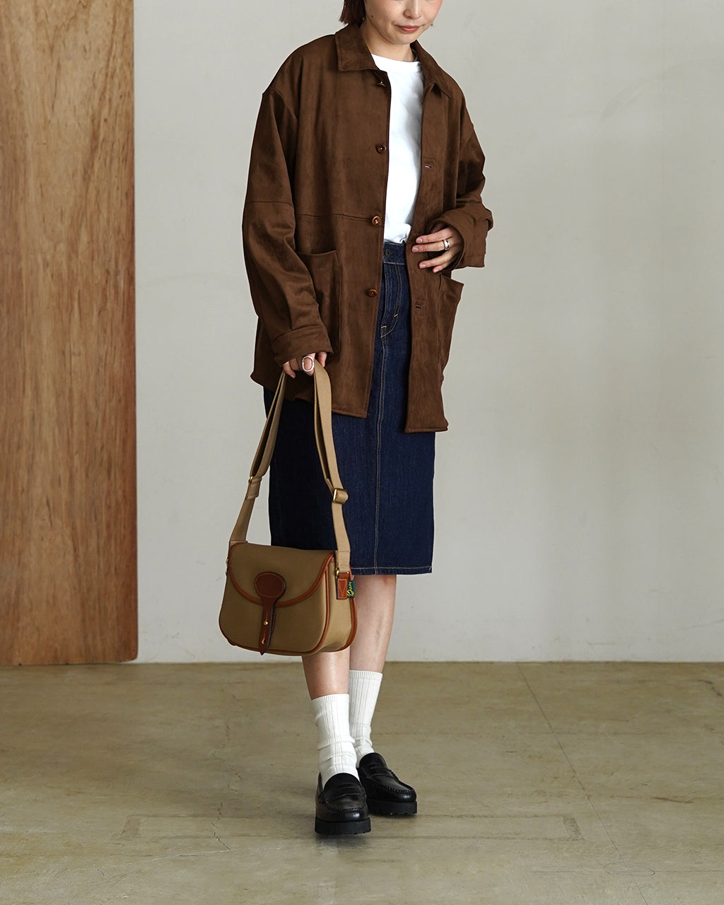 ブレディ Brady COLNE ショルダーバッグ 英国製 撥水ツイル×レザー