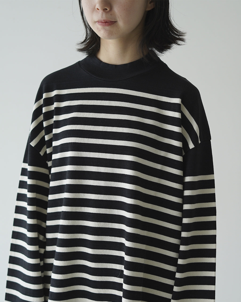 【アウトレット！30%OFF】blurhms ROOTSTOCK ブラームス ルーツストック ボーダー モックネック Mock-neck  bROOTS23F10 正規取扱店