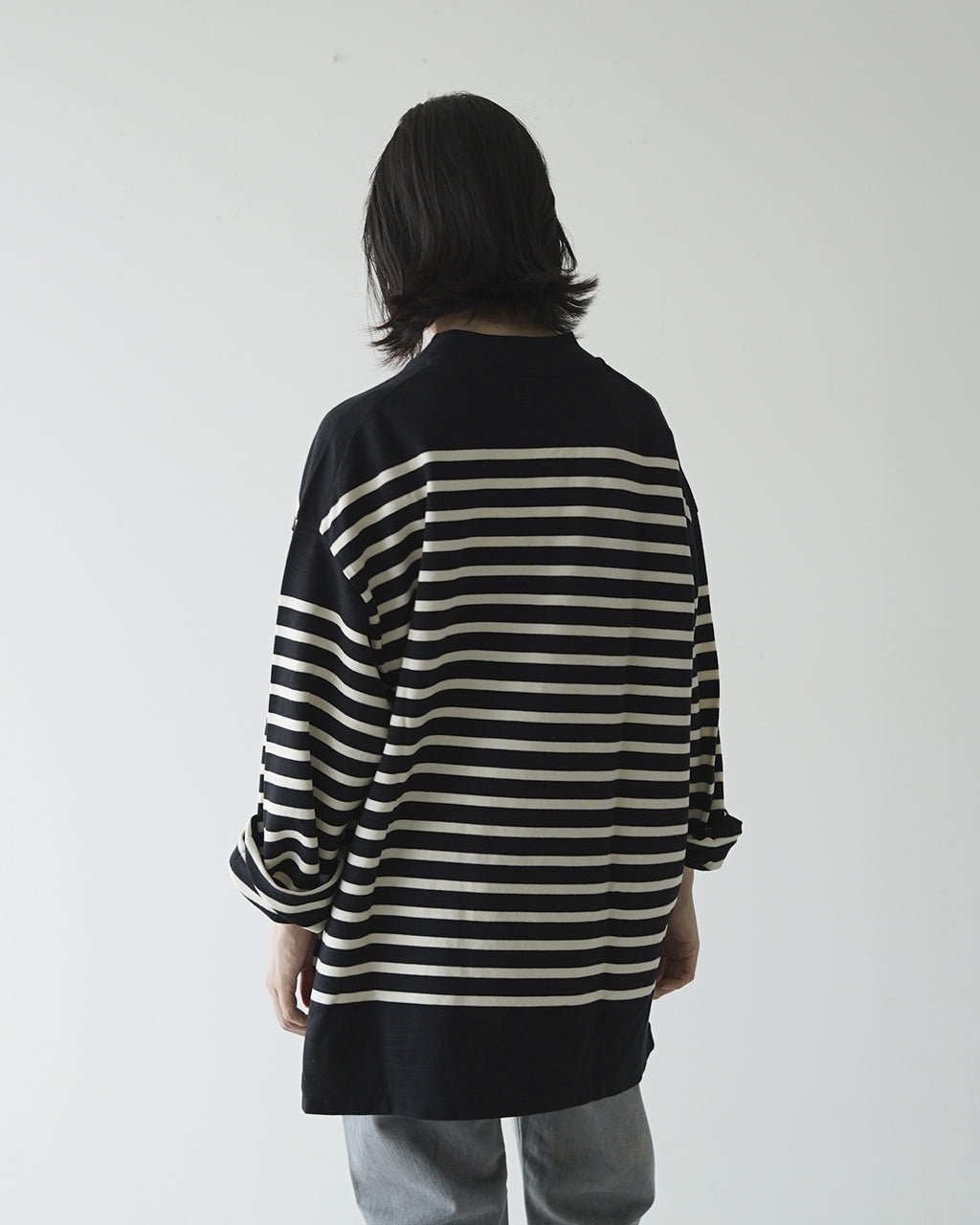 【アウトレット！30%OFF】blurhms ROOTSTOCK ブラームス ルーツストック ボーダー モックネック Mock-neck bROOTS23F10 正規取扱店