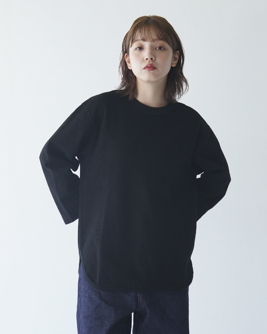 【SALE！40%OFF】blurhms ROOTSTOCK ブラームス ルーツストック ラフ&スムース サーマル ベースボール Tシャツ Rough&Smooth Thermal Baseball Tee bROOTS24F31 【送料無料】 正規取扱店 [★]