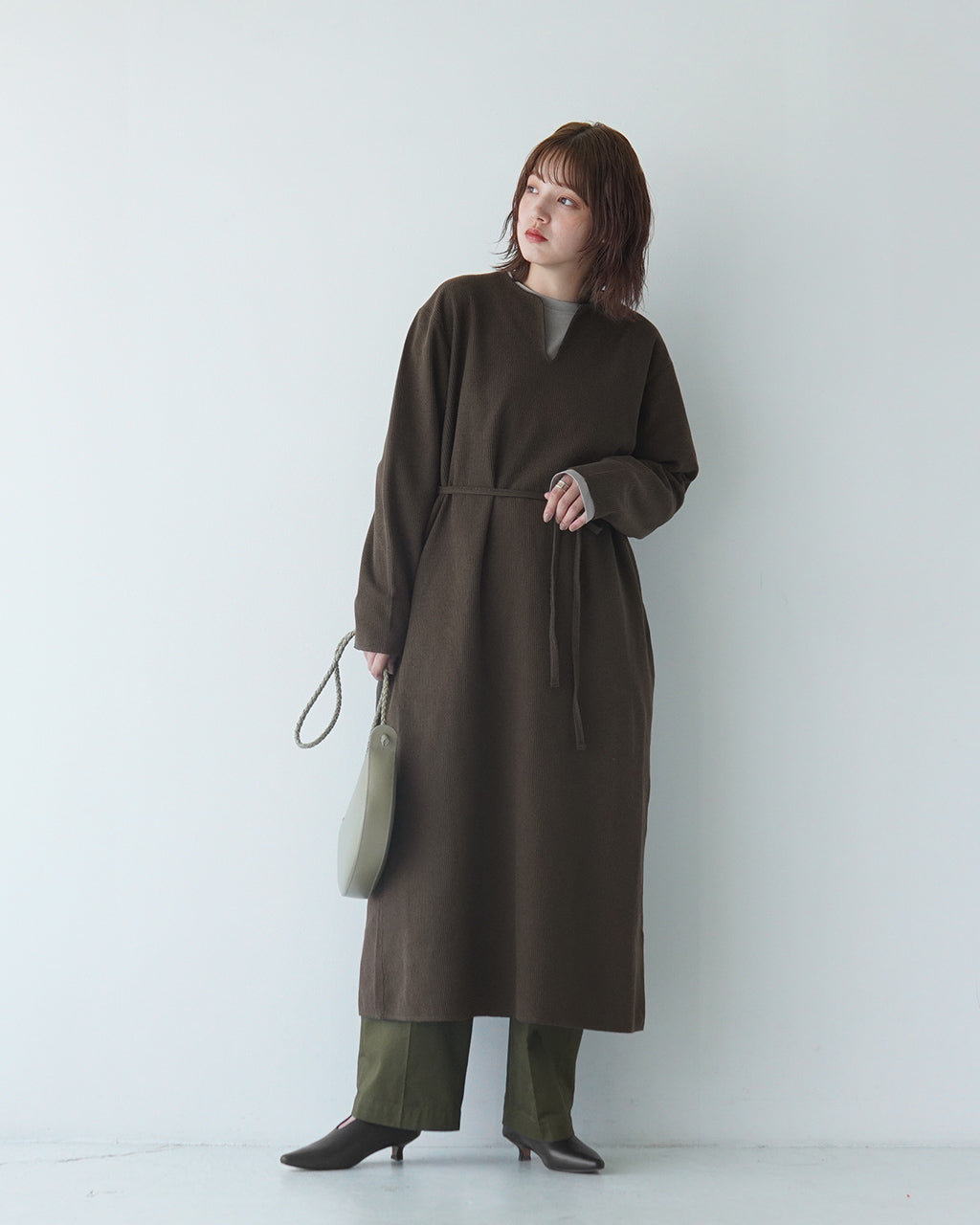 【アウトレット！30%OFF】blurhms ROOTSTOCK ブラームス ルーツストック ラフ&スムース サーマル オーバーネック ロングスリーブ ドレス Rough&Smooth Thermal Over Neck Dress L/S【送料無料】 正規取扱店 [★]