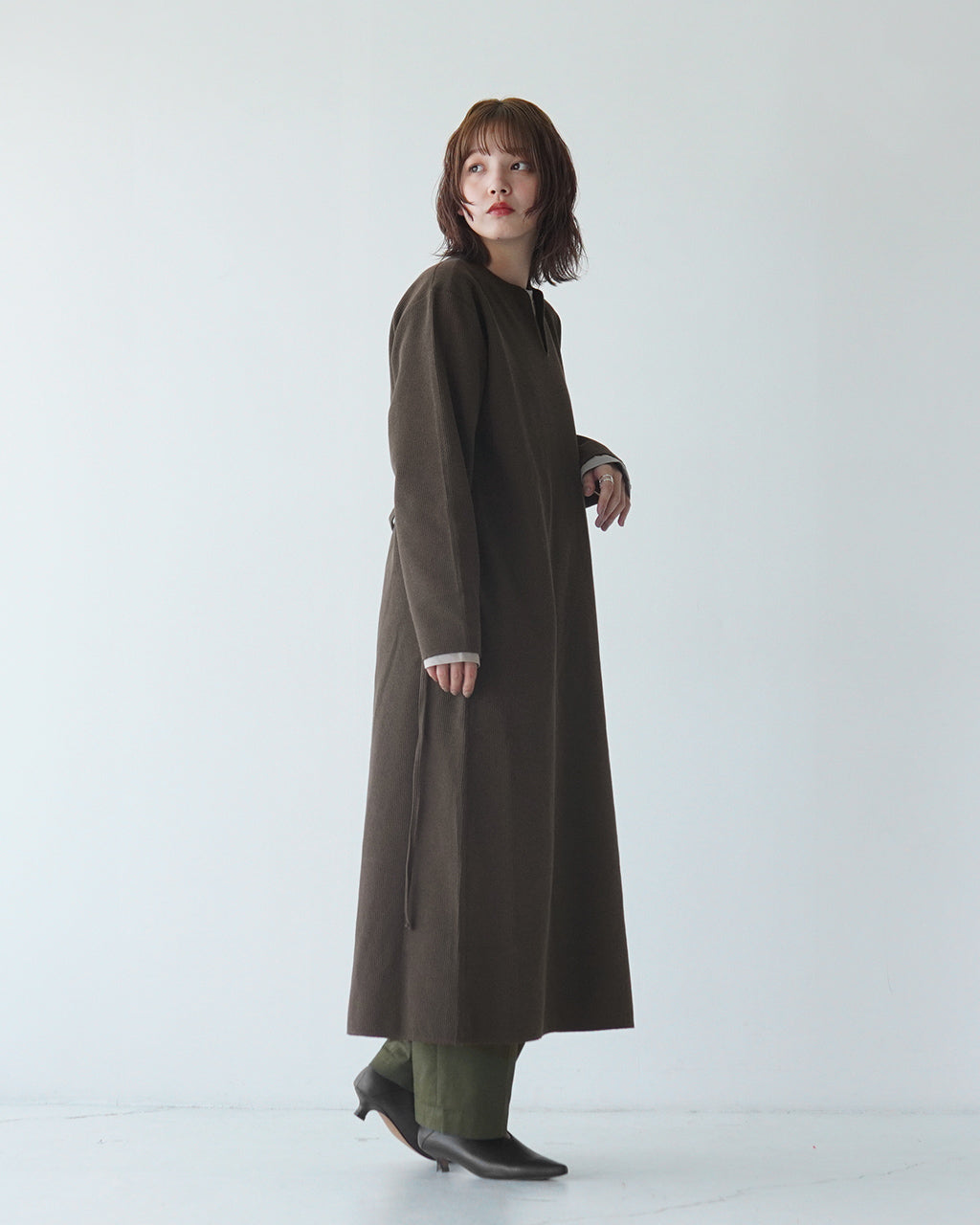 blurhms ROOTSTOCK ブラームス ルーツストック Rough&Smooth Thermal Over Neck Dress L/S