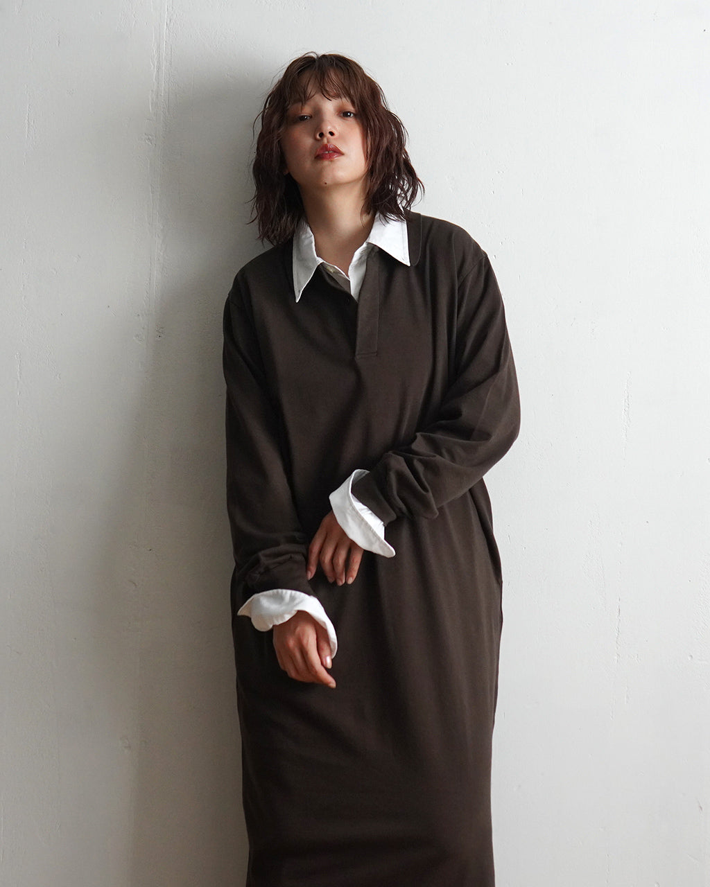 【アウトレット！30%OFF】blurhms ROOTSTOCK ブラームス ルーツストック  クラシック ラグビー ドレス Classic Rugby Dress bROOTS24F005W【送料無料】正規取扱店 [★]