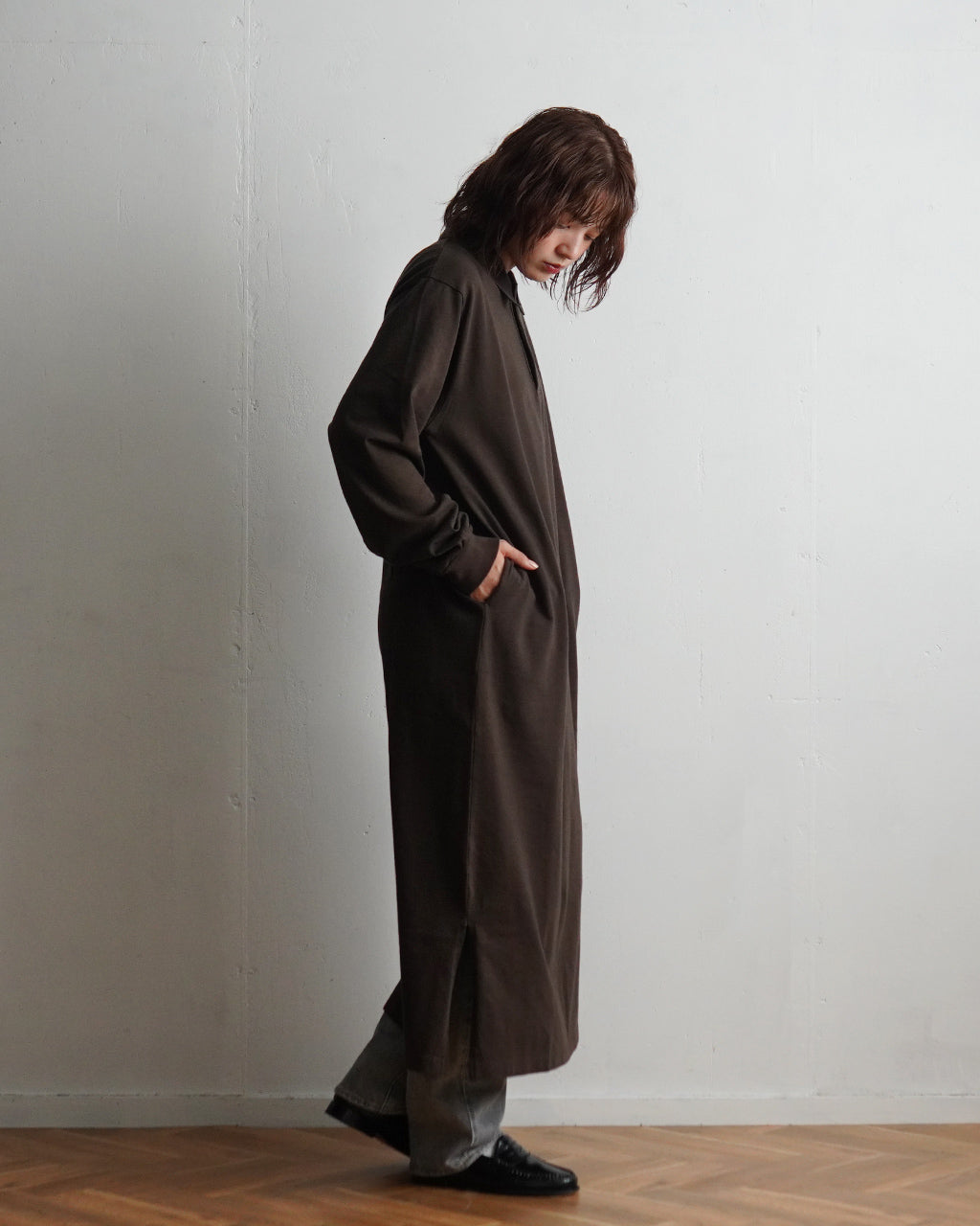 【アウトレット！30%OFF】blurhms ROOTSTOCK ブラームス ルーツストック  クラシック ラグビー ドレス Classic Rugby Dress bROOTS24F005W【送料無料】正規取扱店 [★]