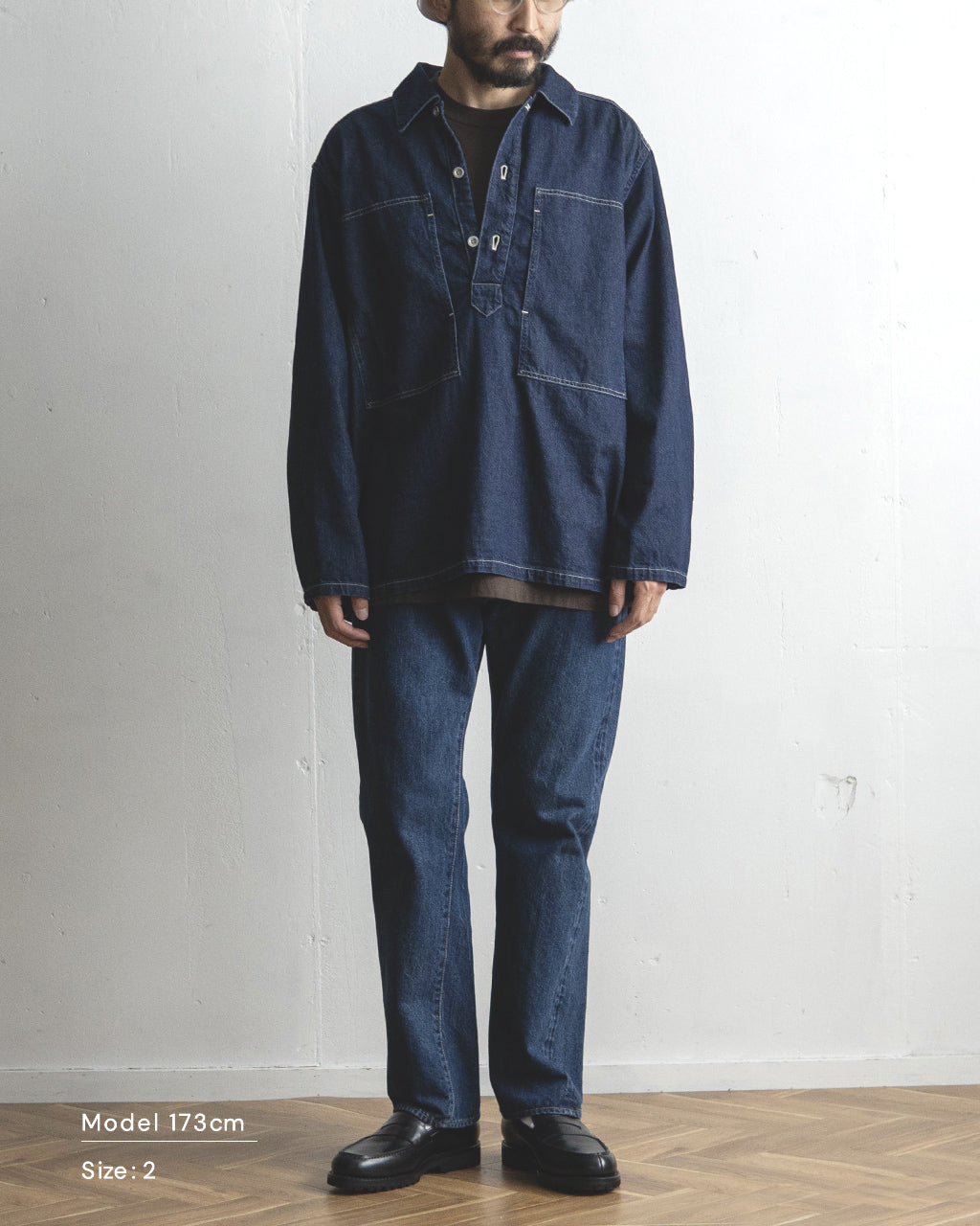 【アウトレット！30%OFF】blurhms ROOTSTOCK ブラームス ルーツストック ライトオンス デニム プルオーバー ジャケット Light oz Denim Pullover Jacket bROOTS24F6 【送料無料】正規取扱店 [★]