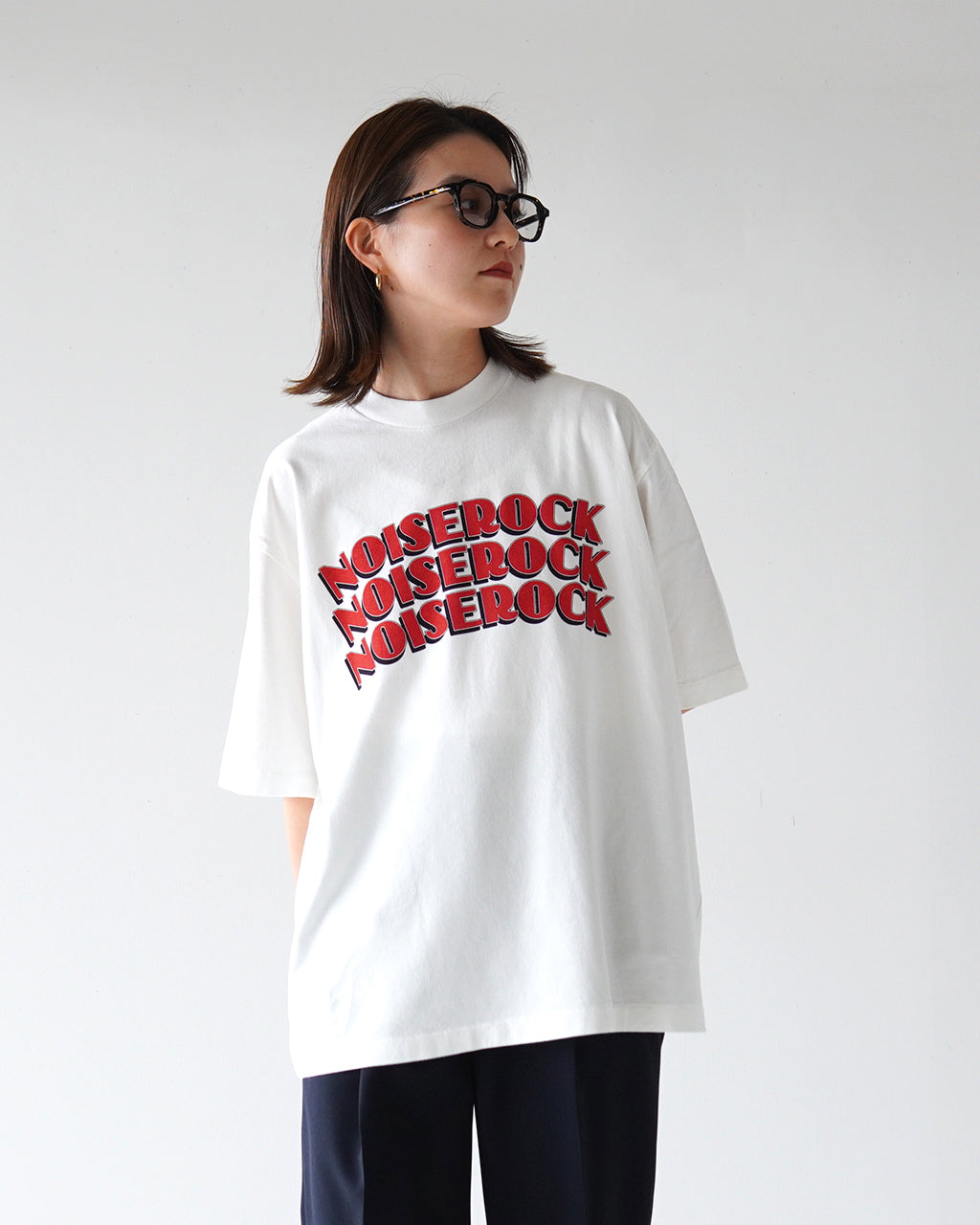 blurhms ROOTSTOCK ブラームス ルーツストックプリント Tシャツ ワイド NOISE ROCK Print Tee WIDE