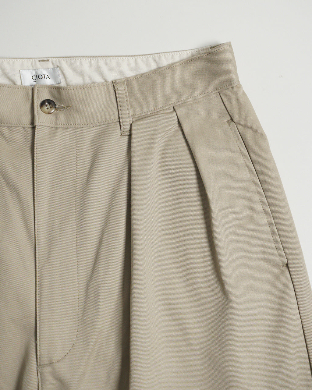 CIOTA シオタ 2タック チノ クロス パンツ 2 Tuck Chino Cloth Pants PTLM-147【送料無料】 正規取扱店