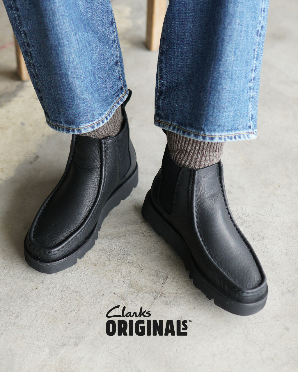 Clarks Originals クラークス オリジナルズ ワラ チェルシー ブーツ Walla Chelsea サイドゴア ショート丈 レザー 26178103【送料無料】