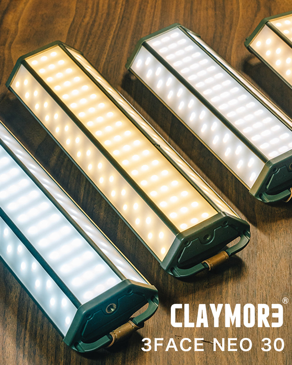 CLAYMORE クレイモア 3面発光 エリアライト 30 3FACE NEO 30 スリーフェイスネオ ランタン 大容量バッテリー 専用ケース付属 CLF-3000【送料無料】【クーポン対象外】