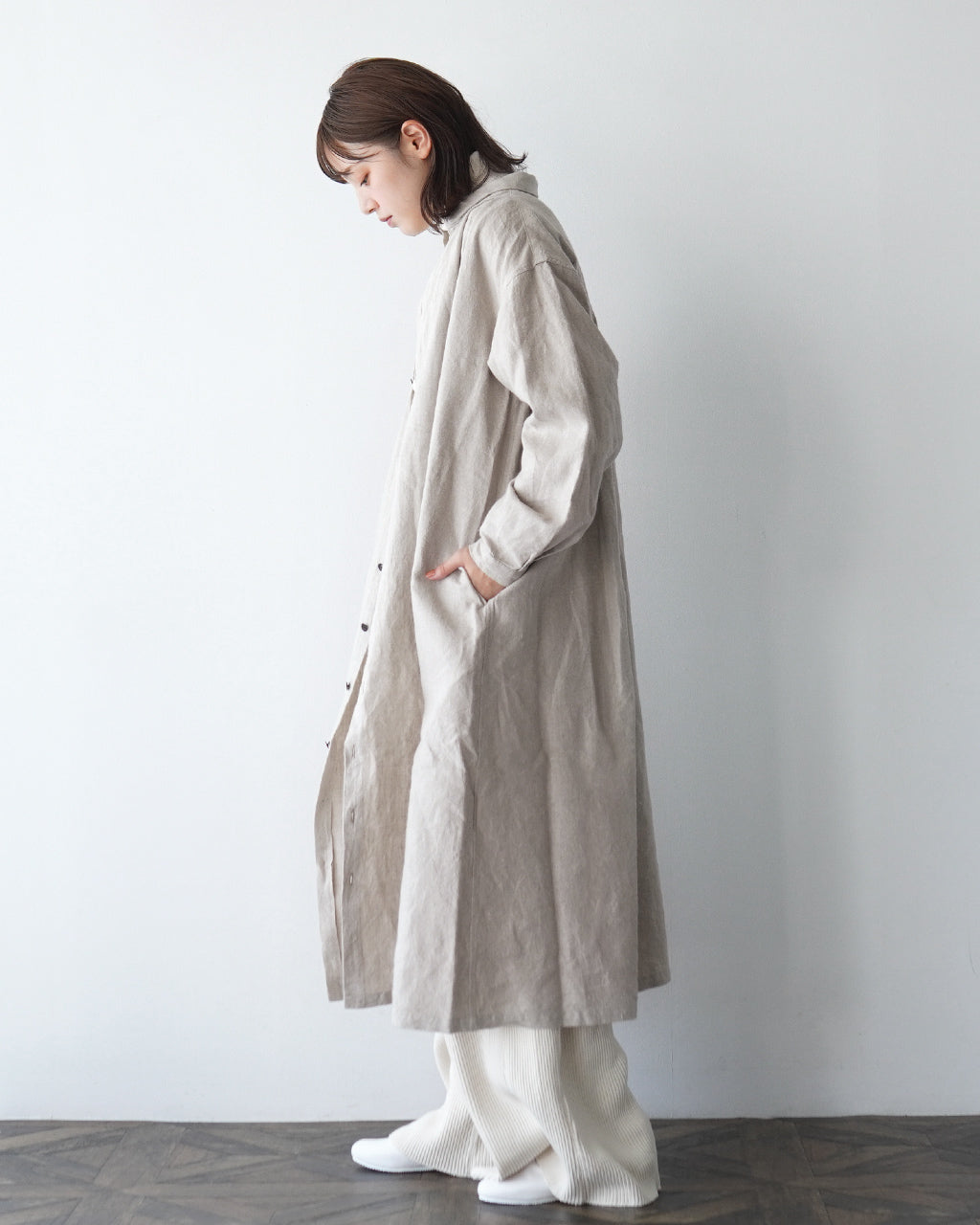 CLOLI クロリ リネン タック シャツ ドレス LINEN TUCK SHIRT DRESS ワンピース CL-D0011【送料無料】