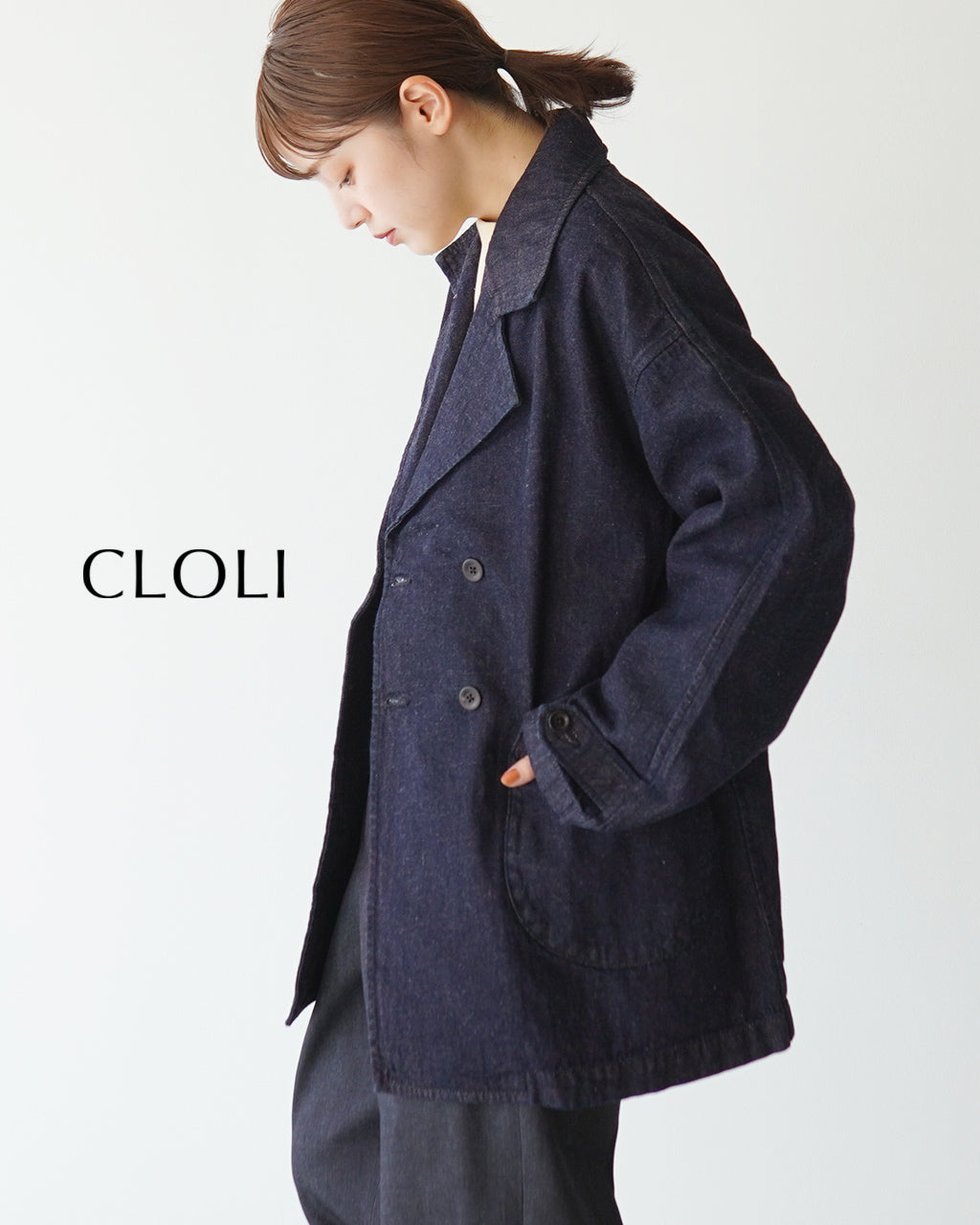 【SALE！40%OFF】CLOLI クロリ デニム ピー コート DENIM PEA COAT アウター CL-J0031【送料無料】