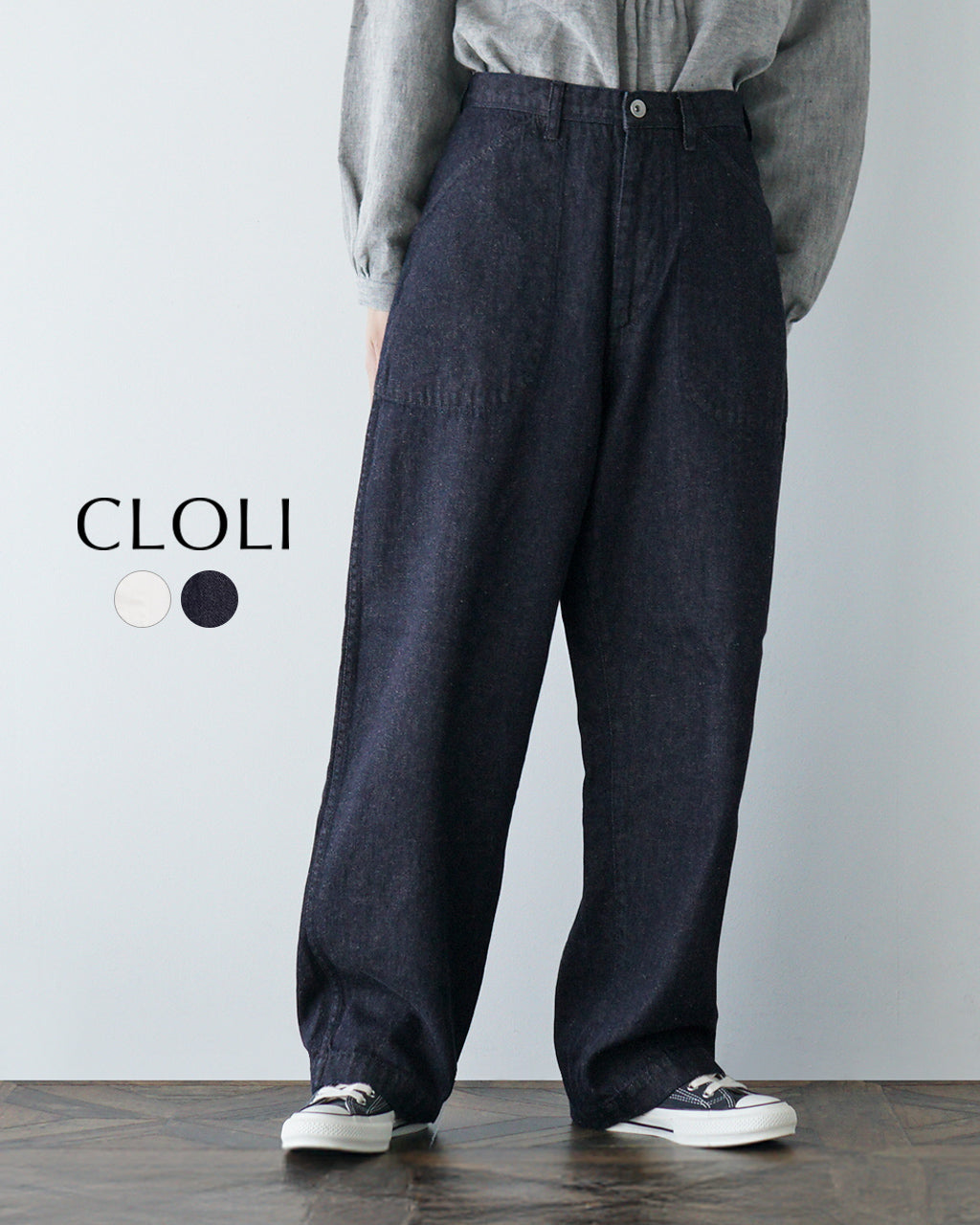 ＼早得24時間限定ポイント10倍／CLOLI クロリ デニム ワーク トラウザーパンツ DENIM WORK TROUSERS ボトムス CL-PT072【送料無料】