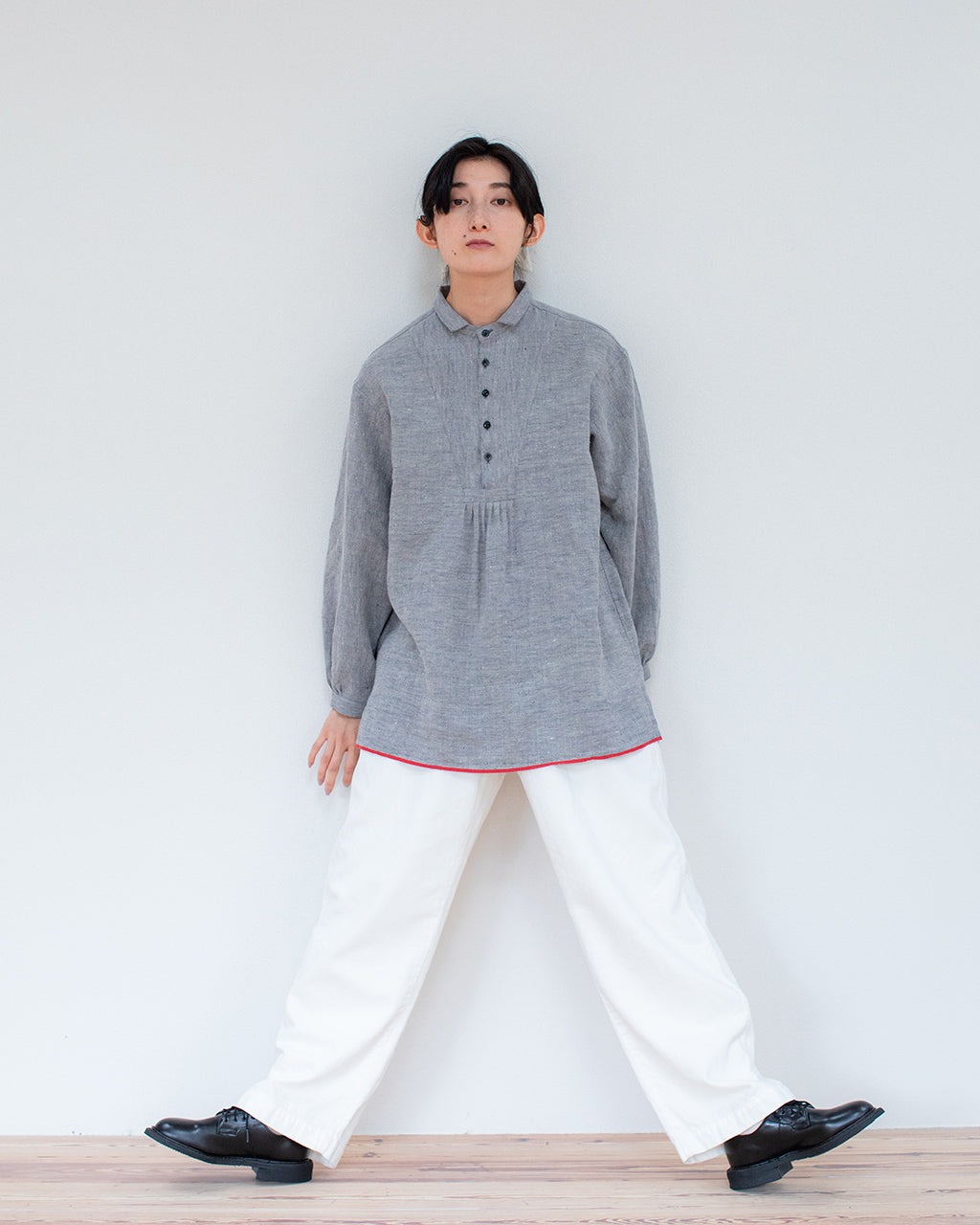 【先行予約：2025年3月中旬頃入荷予定】CLOLI クロリ リネン グランパ シャツ LINEN GRANDPA SHIRT CL-SH012【クーポン対象外】【送料無料】