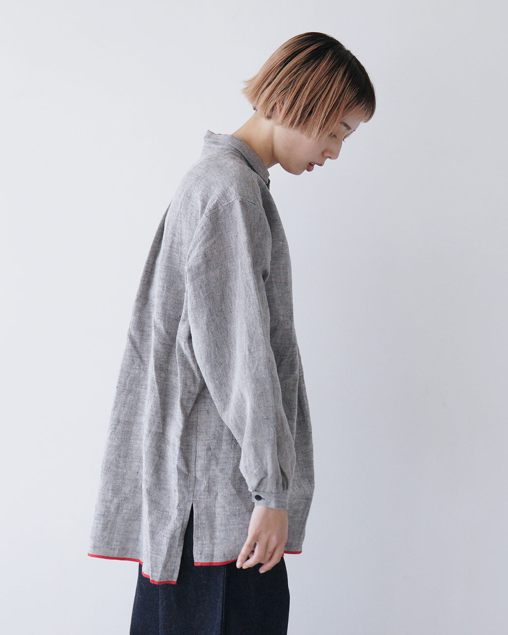 【先行予約：2025年3月中旬頃入荷予定】CLOLI クロリ リネン グランパ シャツ LINEN GRANDPA SHIRT CL-SH012【クーポン対象外】【送料無料】