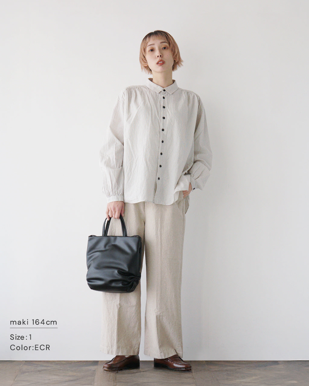 CLOLI クロリ コットンリネン ギャザーシャツ C/L GATHER SHIRT CL-SH032【送料無料】