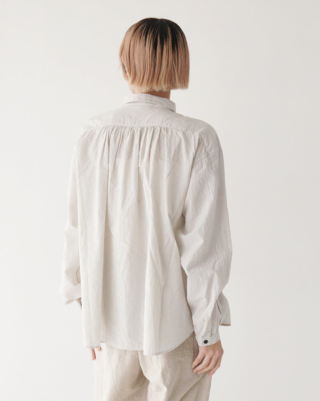 CLOLI クロリ コットンリネン ギャザーシャツ C/L GATHER SHIRT CL-SH032【送料無料】