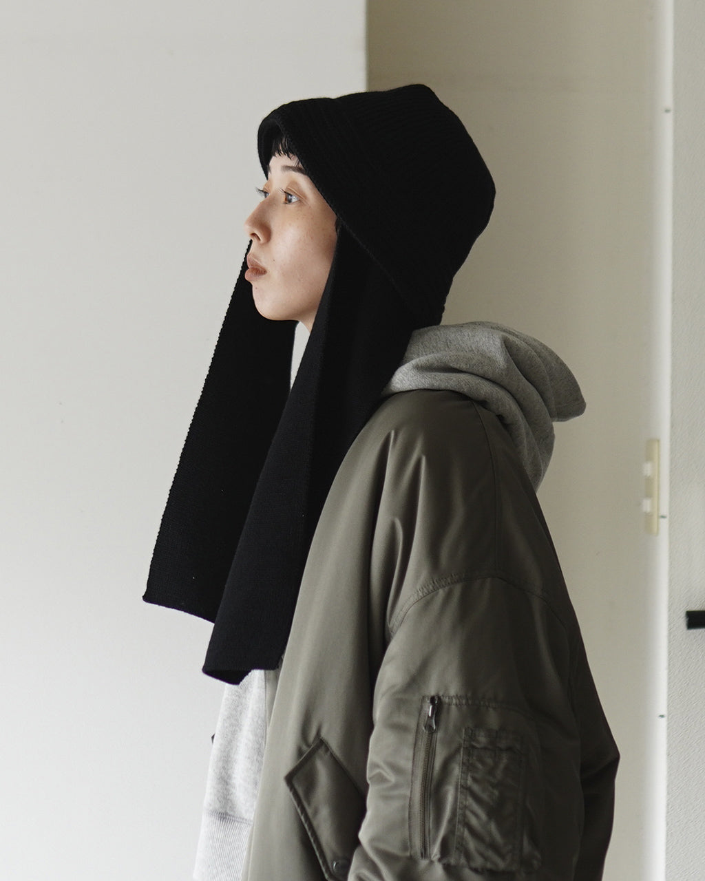 WOOL KNIT BALLOON HAT(マフラー付き) 28258
