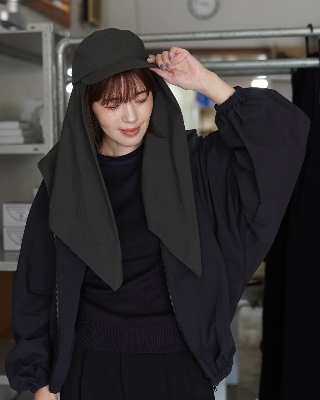 COTTON SILK CAP & SCARF NO.301385