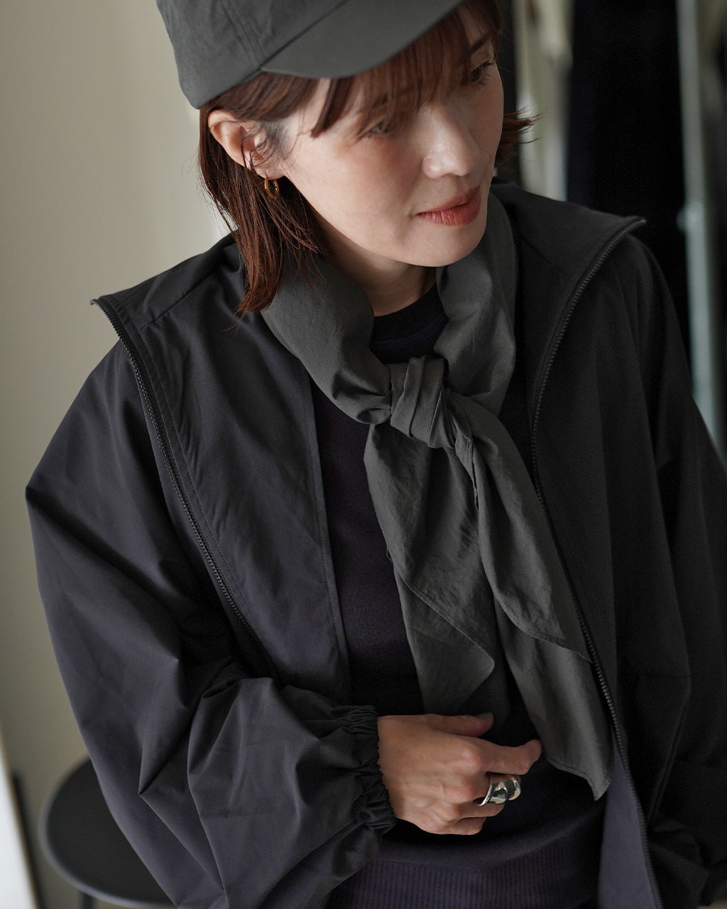 COTTON SILK CAP & SCARF NO.301385