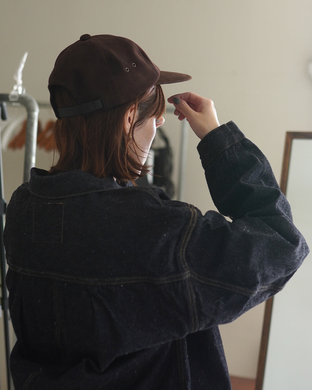 SHEEP SUEDE CAP NO.301393