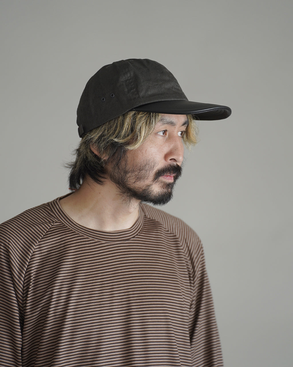 WASH HEAD & LEATHER BRIM CAP NO.301387