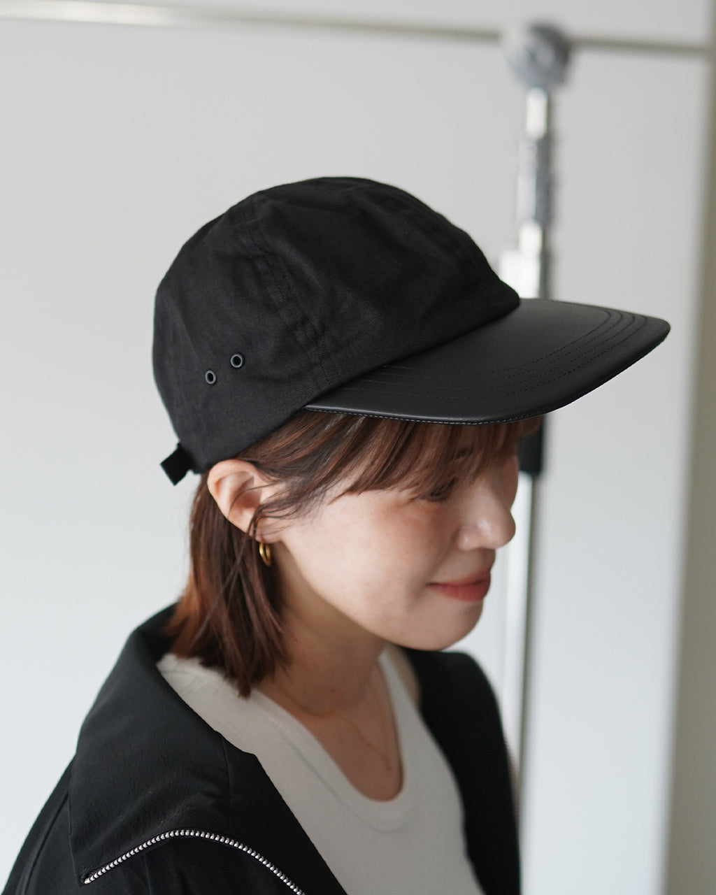 WASH HEAD & LEATHER BRIM CAP NO.301387