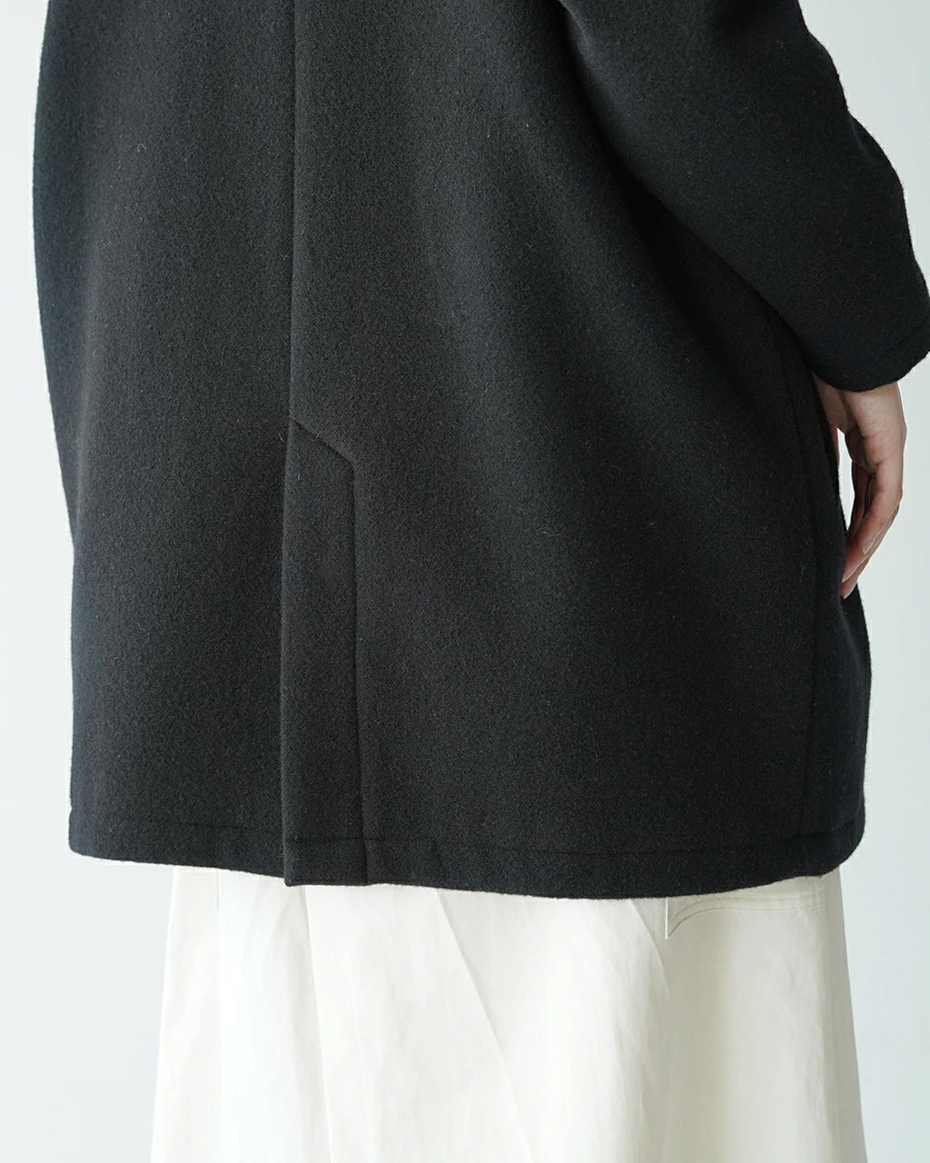 【SALE！30%OFF】Commencement コメンスメント ウール コート wool Coat コクーンシルエット ノーカラー C-100 【送料無料】