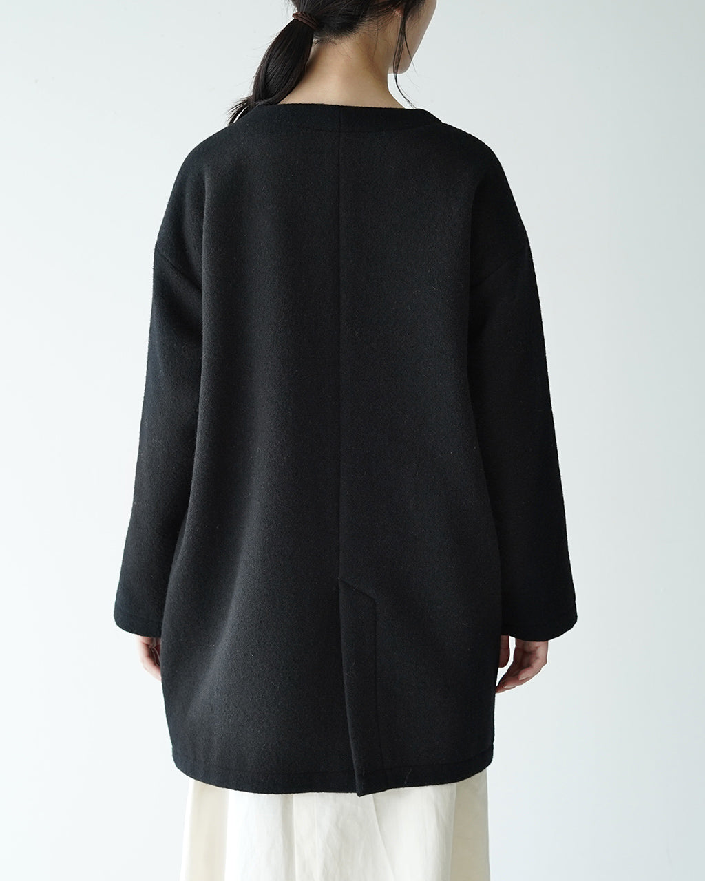 【SALE！30%OFF】Commencement コメンスメント ウール コート wool Coat コクーンシルエット ノーカラー C-100 【送料無料】